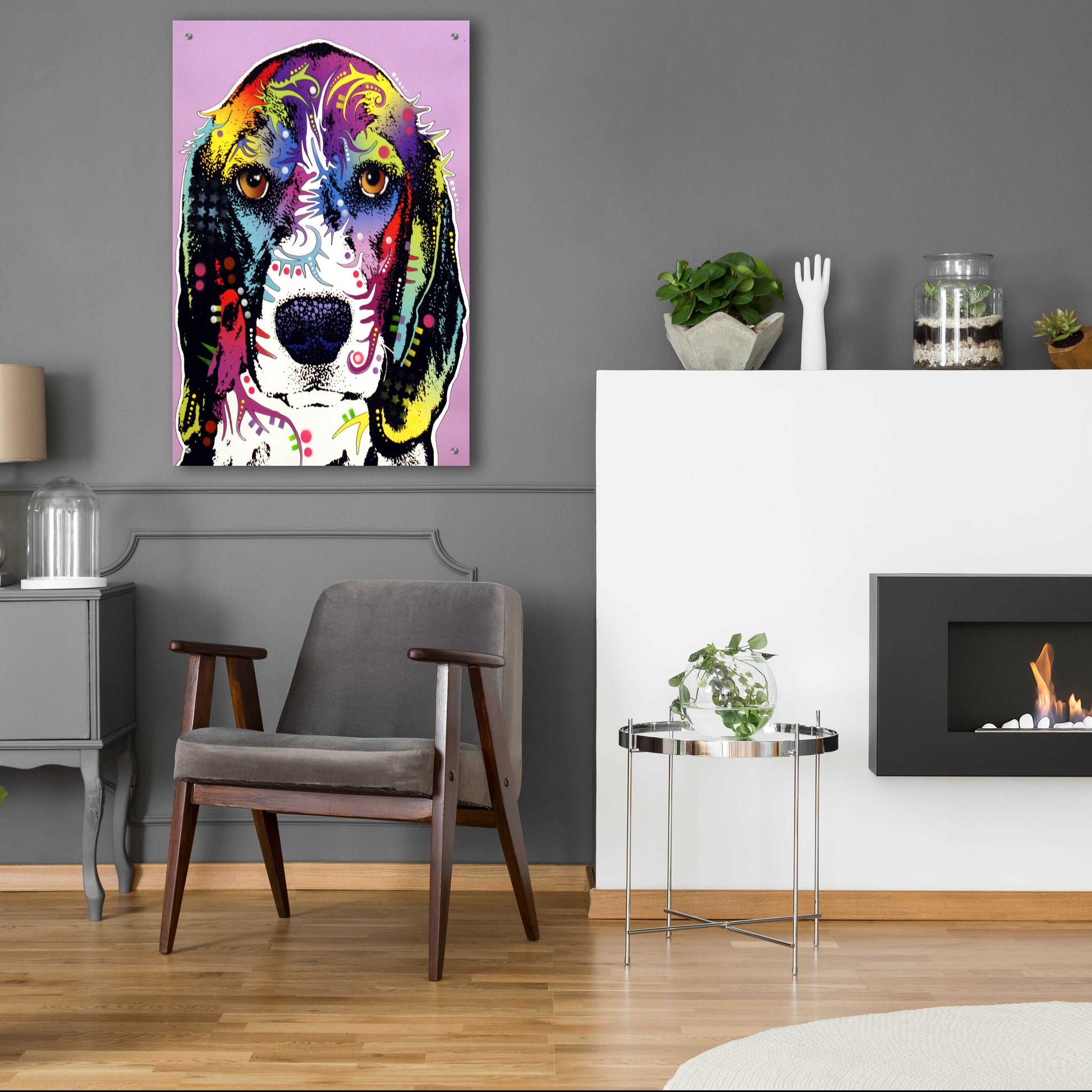 Epic Art '4 Beagle' by Dean Russo, Acrylic Glass Wall Art,24x36