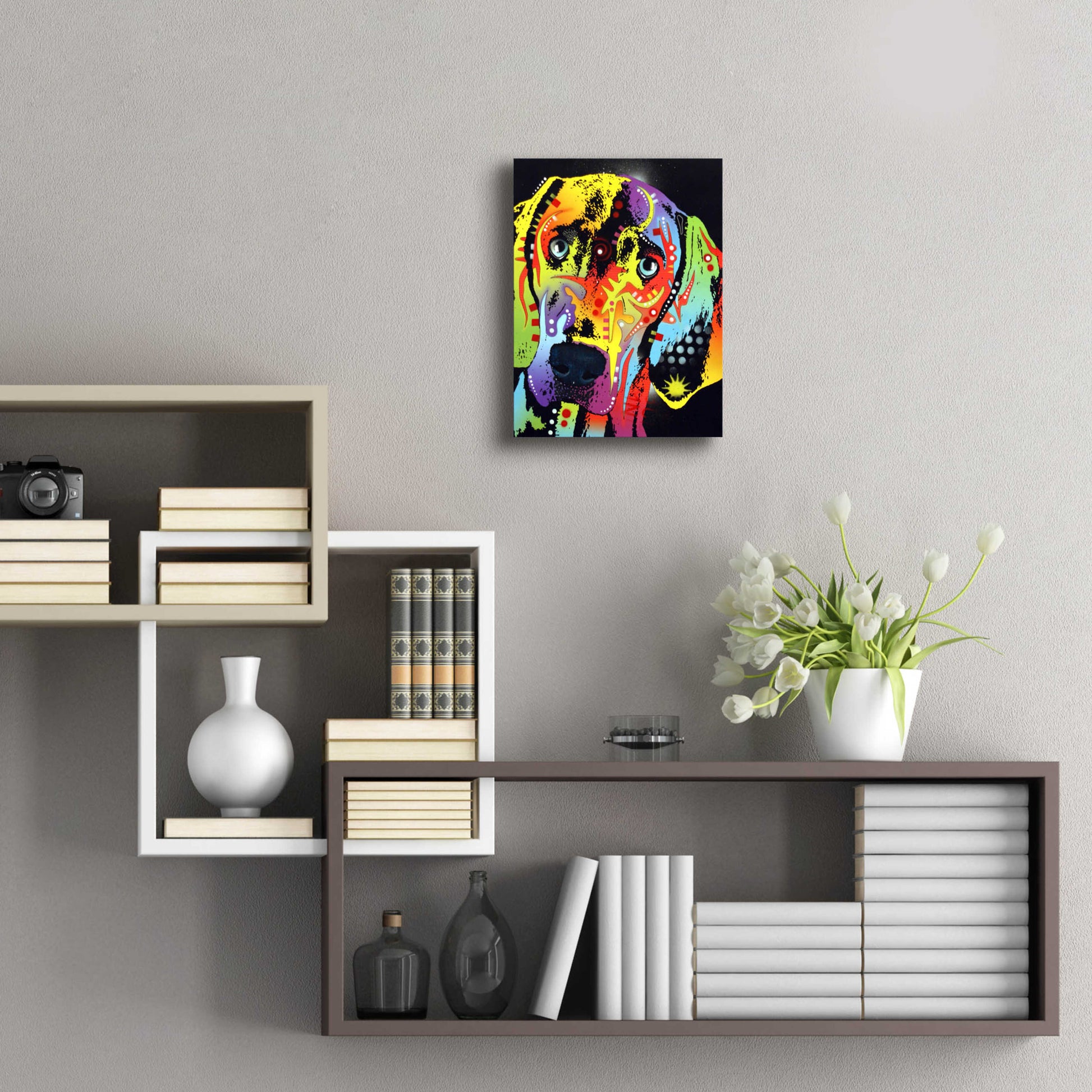 Epic Art 'Weimaraner' by Dean Russo, Acrylic Glass Wall Art,12x16