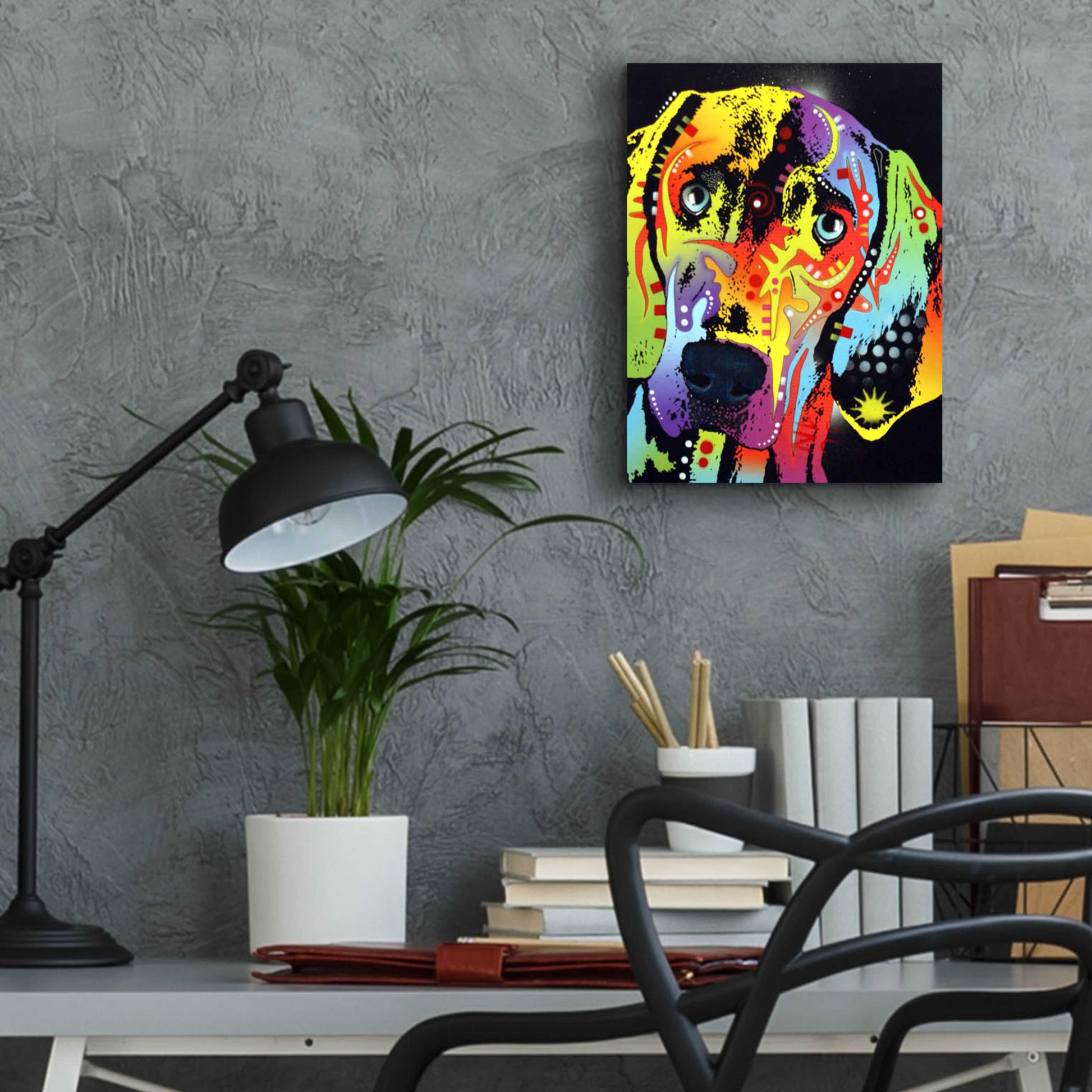 Epic Art 'Weimaraner' by Dean Russo, Acrylic Glass Wall Art,12x16