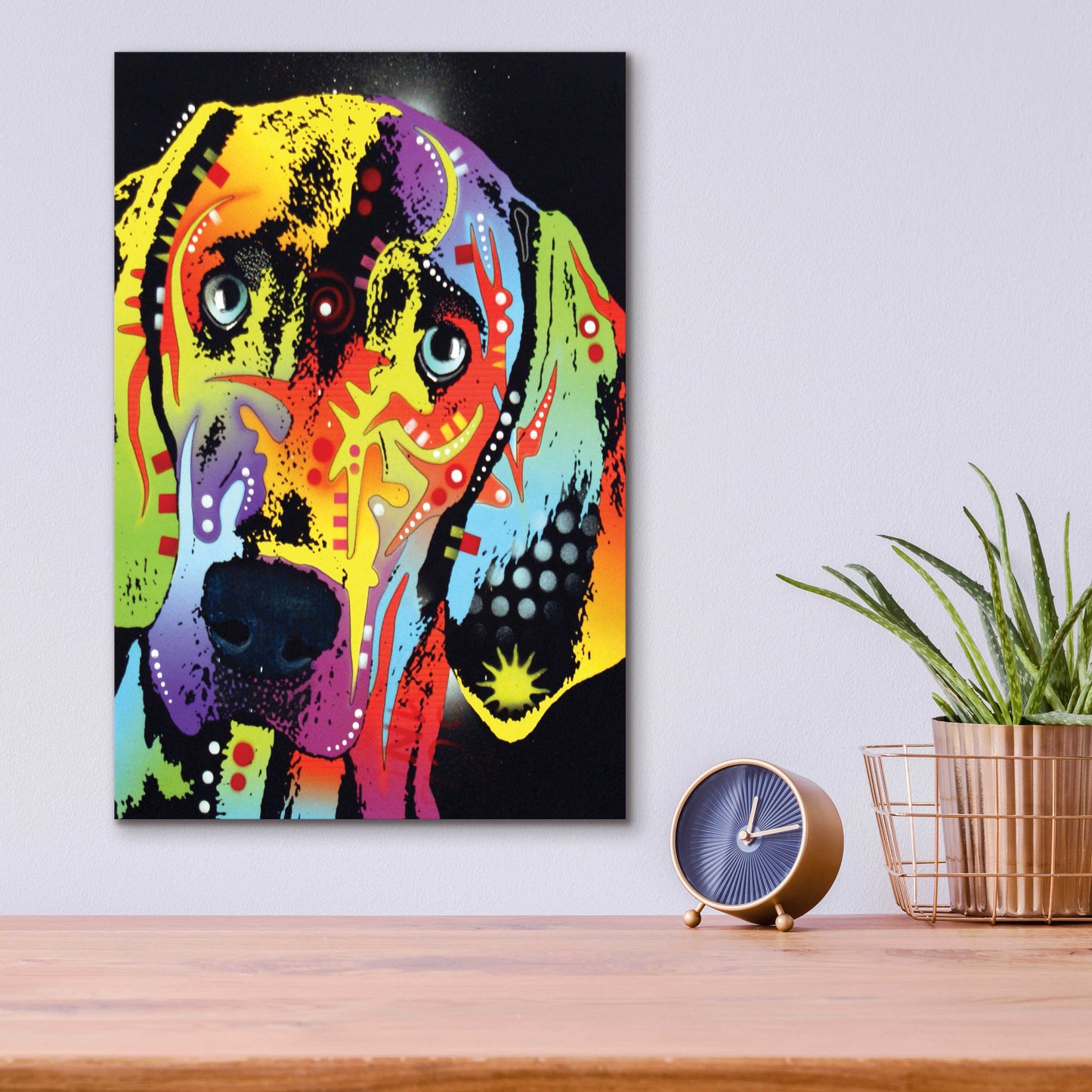 Epic Art 'Weimaraner' by Dean Russo, Acrylic Glass Wall Art,12x16