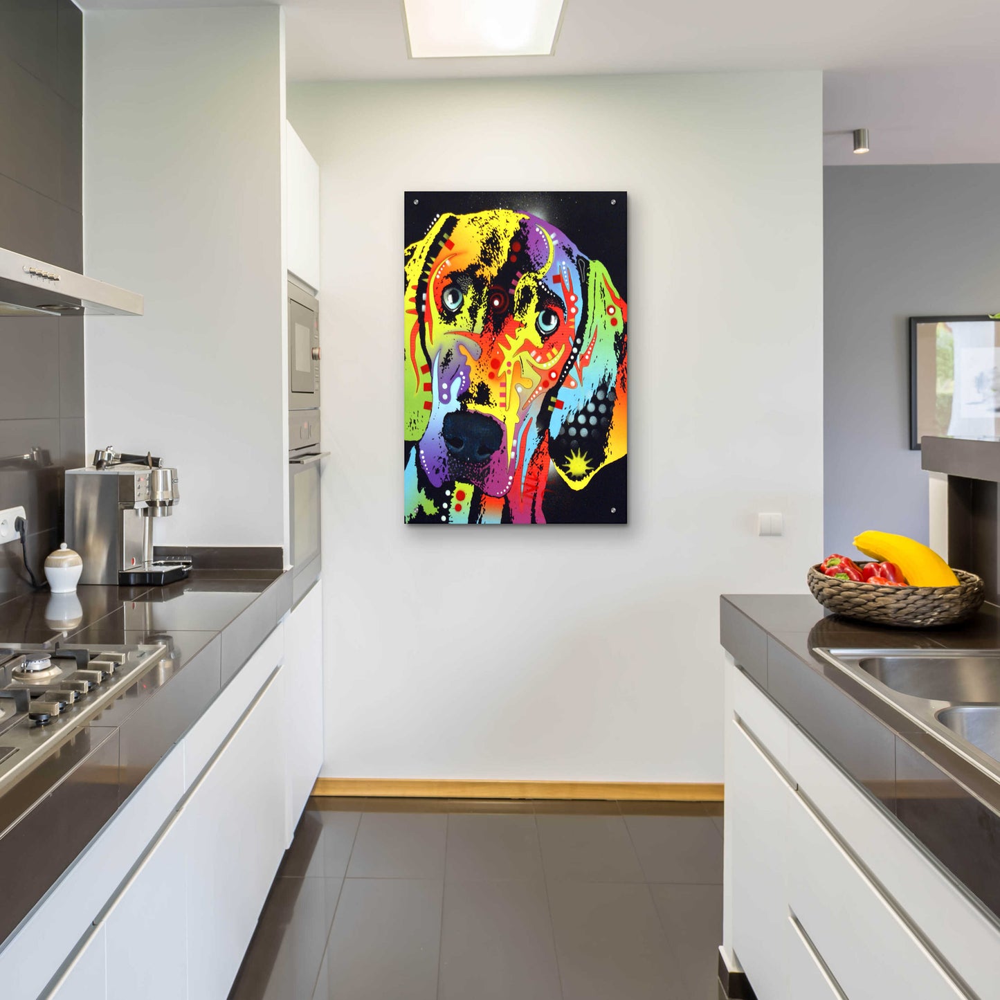 Epic Art 'Weimaraner' by Dean Russo, Acrylic Glass Wall Art,24x36