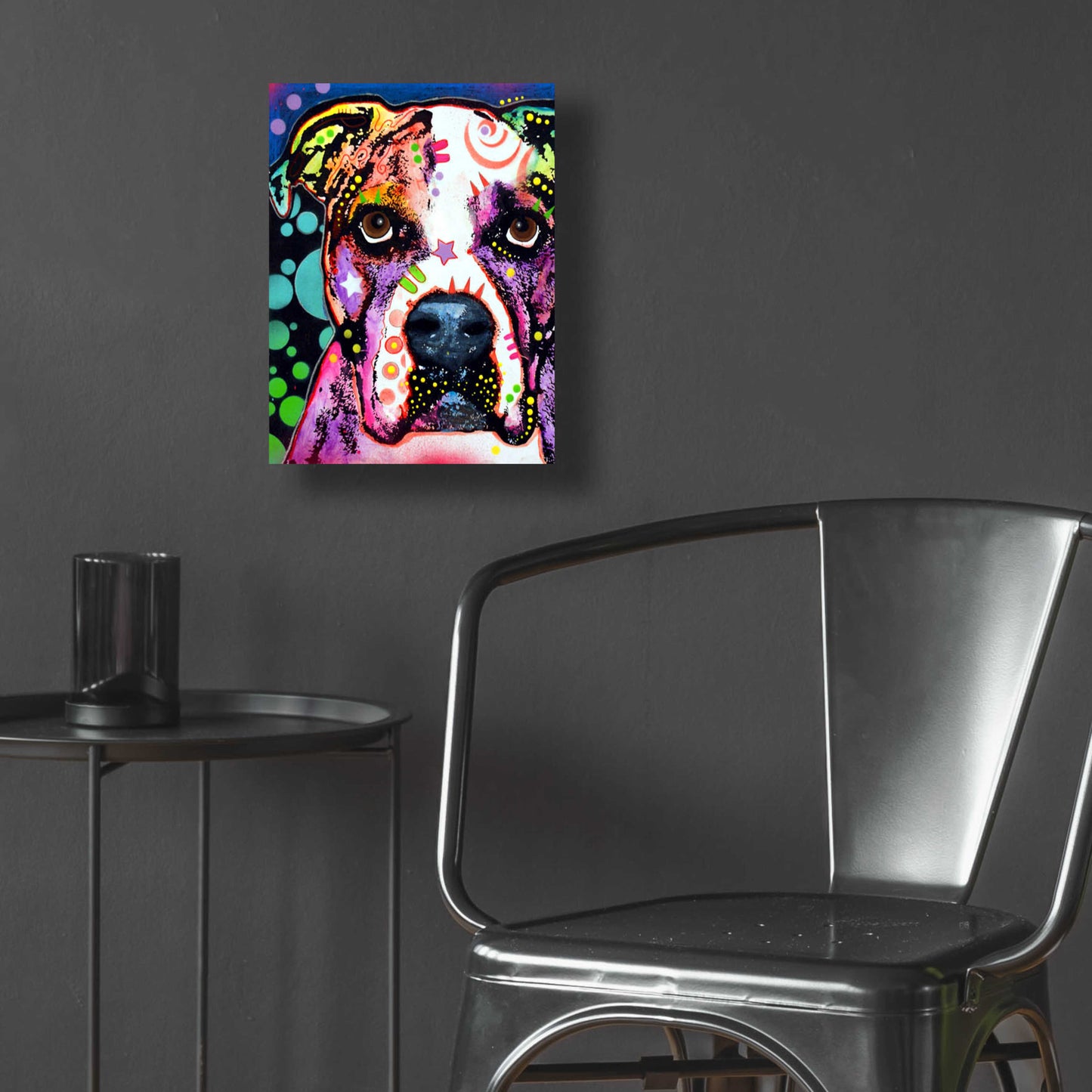 Epic Art 'American Bulldog 2' by Dean Russo, Acrylic Glass Wall Art,12x16