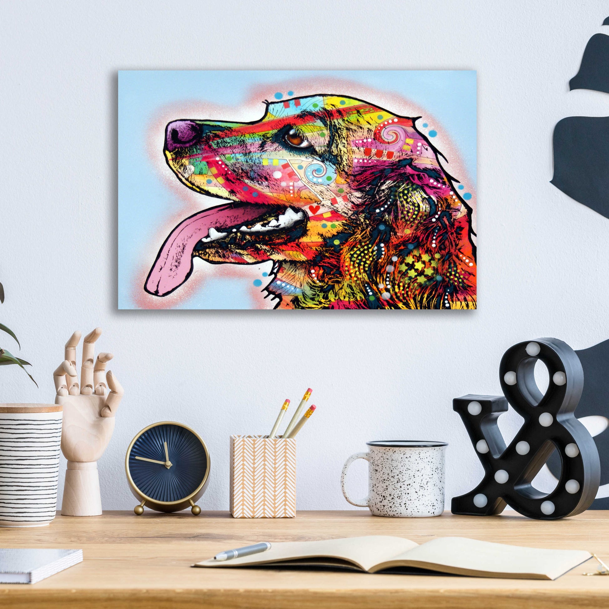 Epic Art 'Cocker Spaniel 1' by Dean Russo, Acrylic Glass Wall Art,16x12