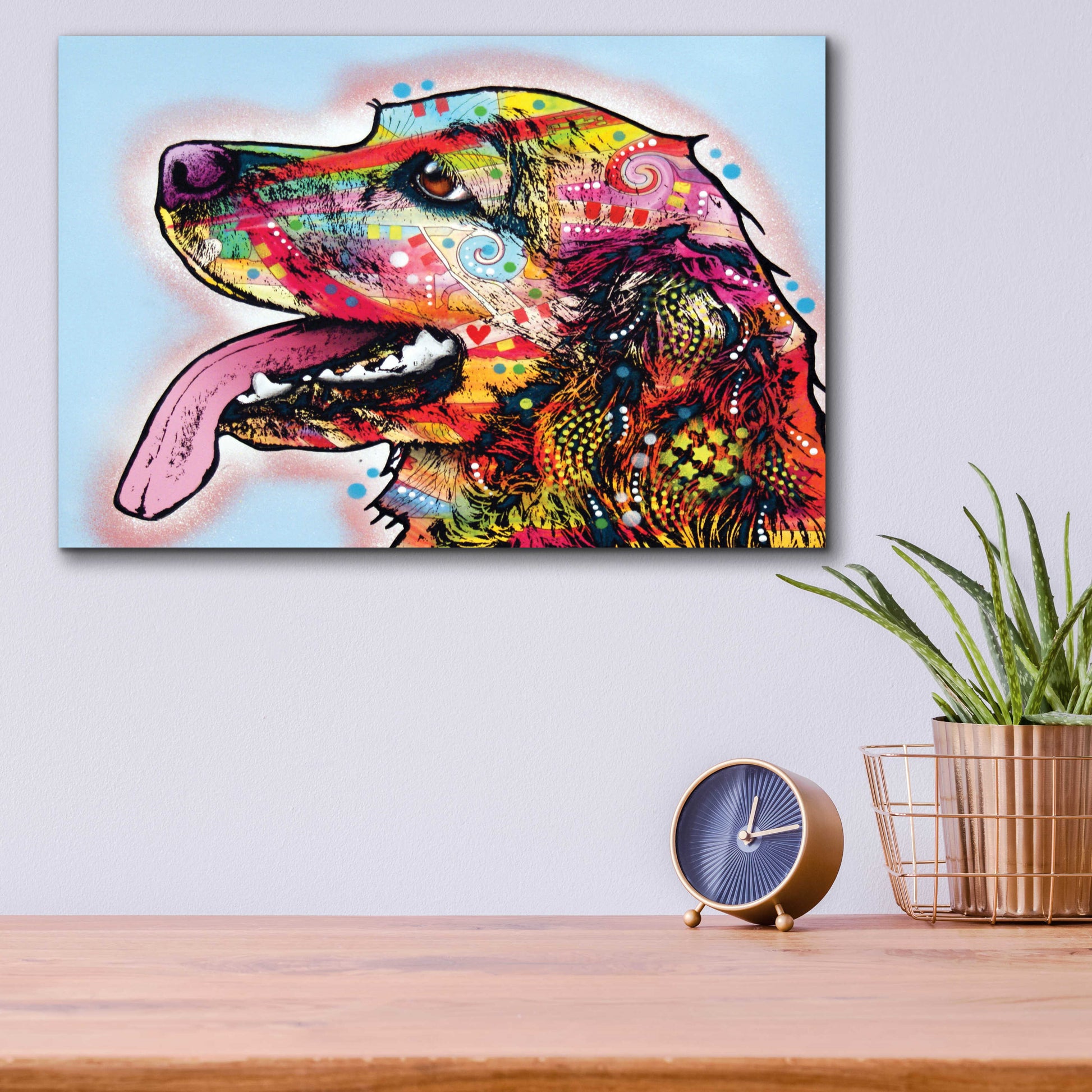 Epic Art 'Cocker Spaniel 1' by Dean Russo, Acrylic Glass Wall Art,16x12