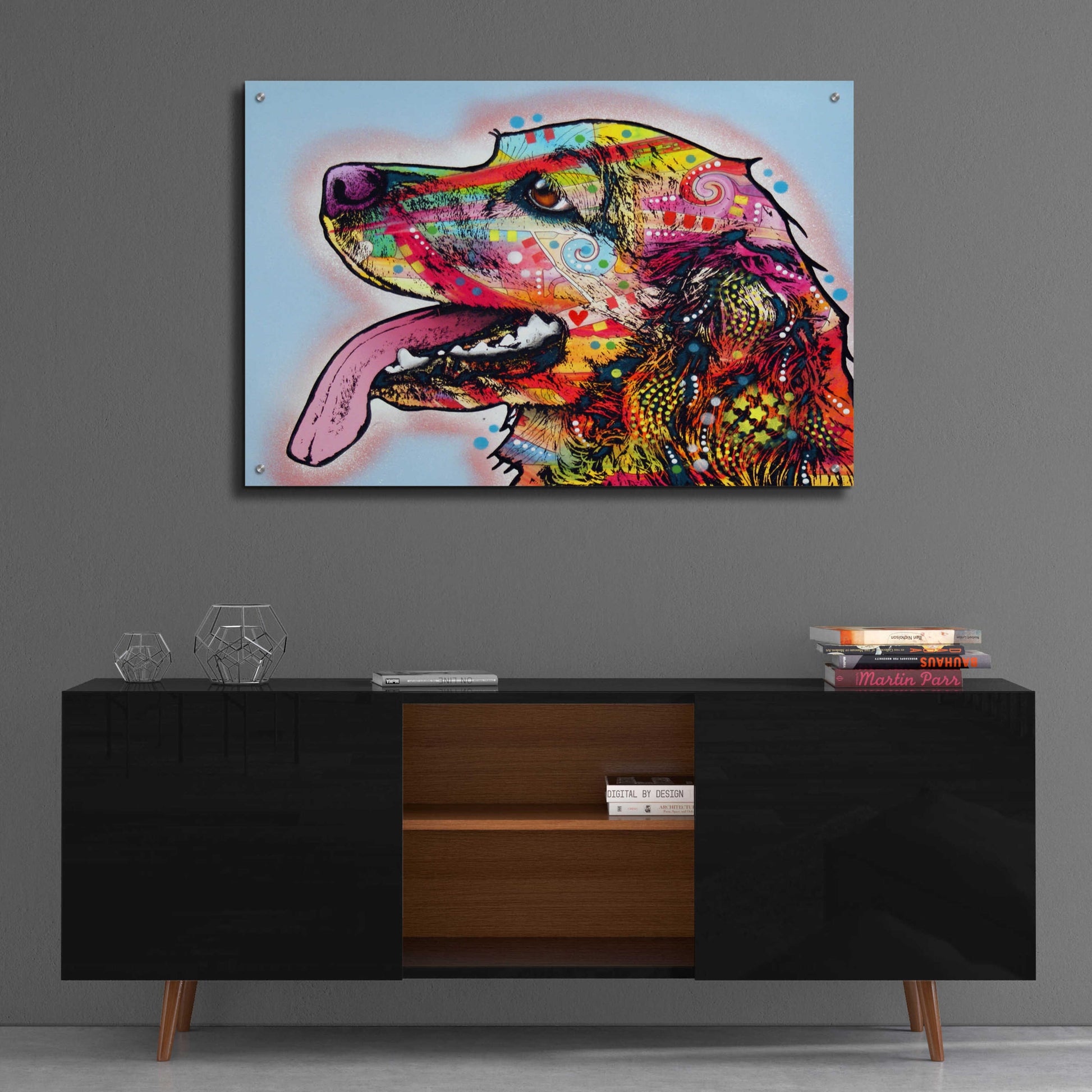 Epic Art 'Cocker Spaniel 1' by Dean Russo, Acrylic Glass Wall Art,36x24