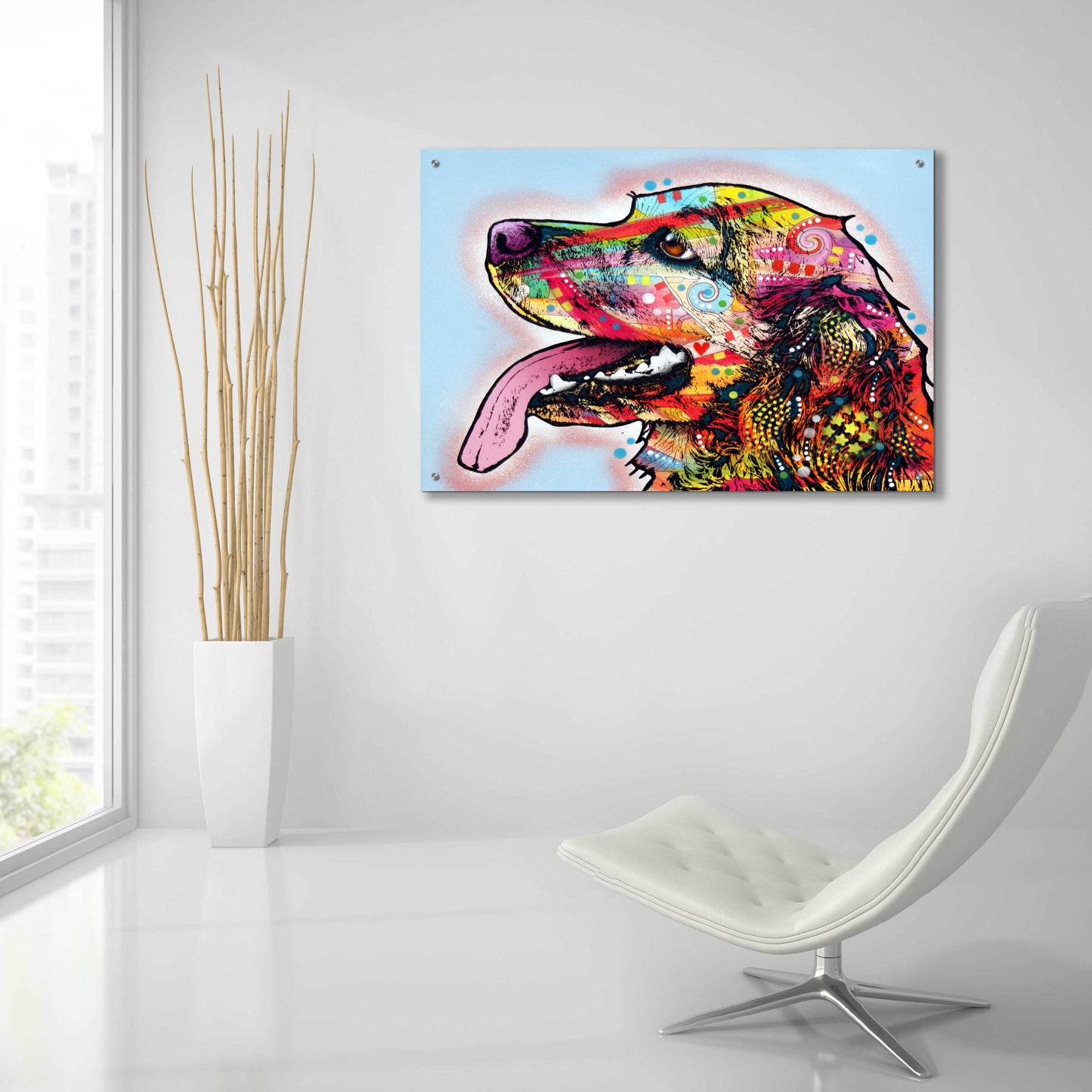 Epic Art 'Cocker Spaniel 1' by Dean Russo, Acrylic Glass Wall Art,36x24