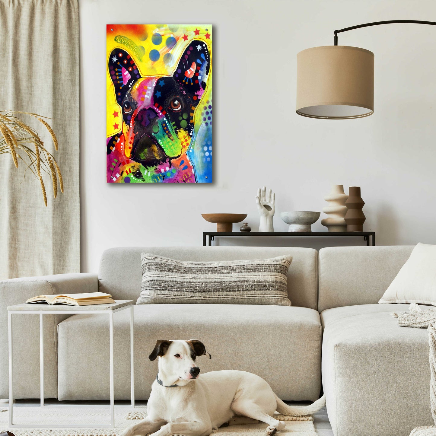 Epic Art 'French Bulldog 2' by Dean Russo, Acrylic Glass Wall Art,24x36