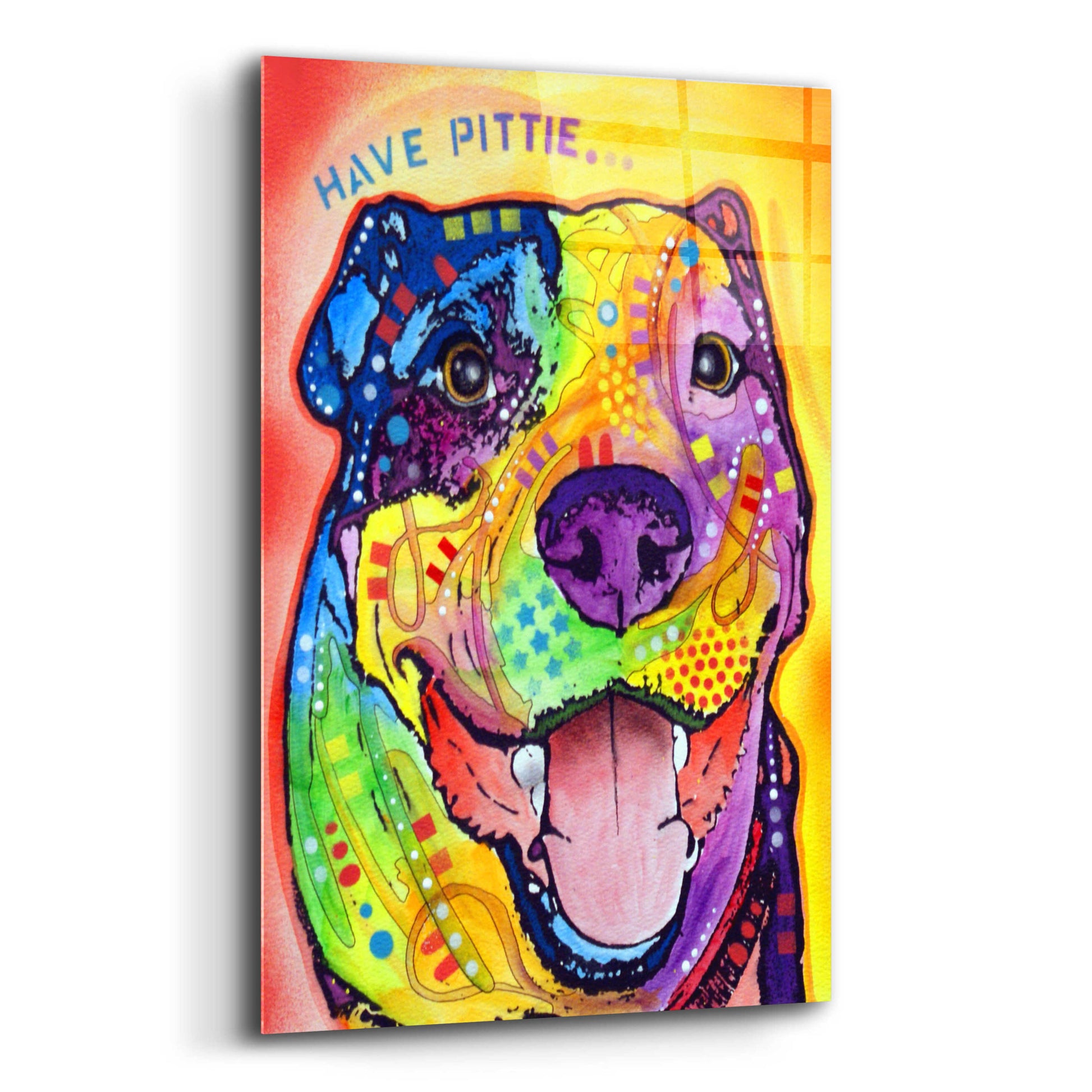 Epic Art 'Have Pittie' by Dean Russo, Acrylic Glass Wall Art,12x16