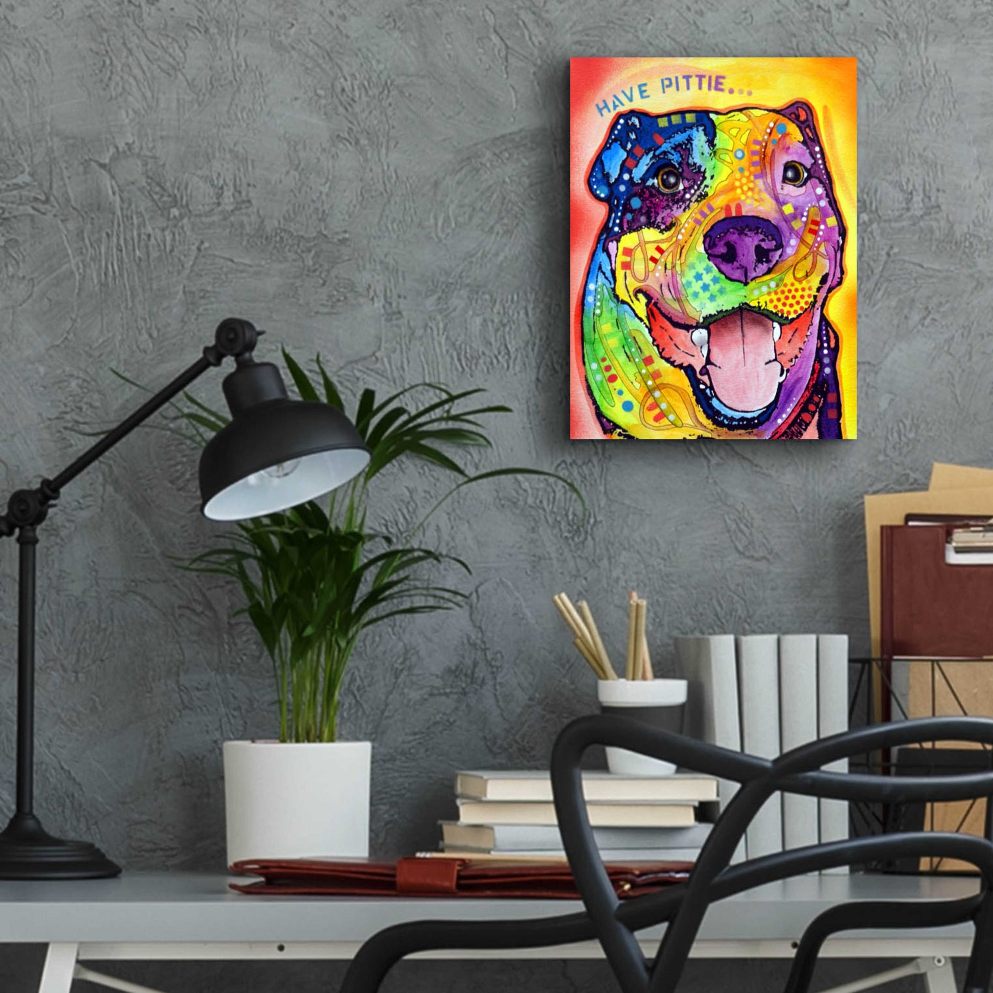 Epic Art 'Have Pittie' by Dean Russo, Acrylic Glass Wall Art,12x16