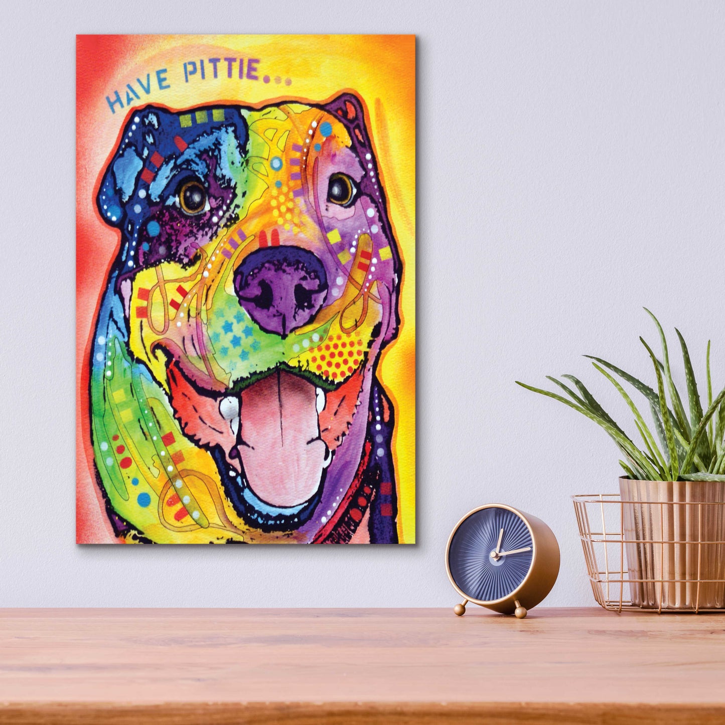 Epic Art 'Have Pittie' by Dean Russo, Acrylic Glass Wall Art,12x16