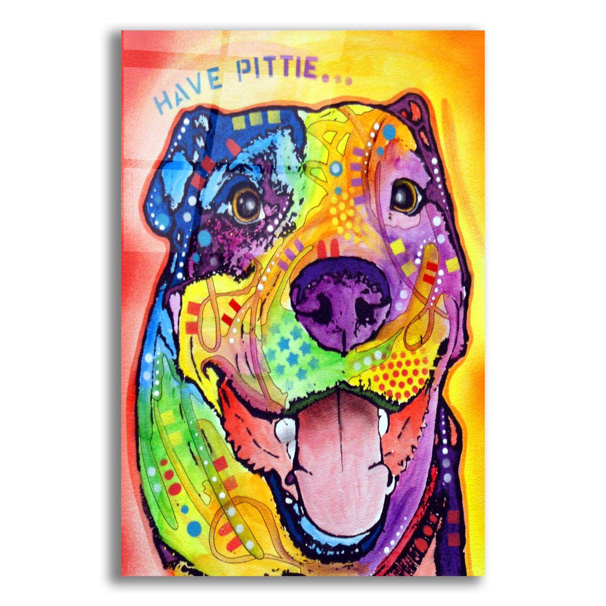 Epic Art 'Have Pittie' by Dean Russo, Acrylic Glass Wall Art,12x16