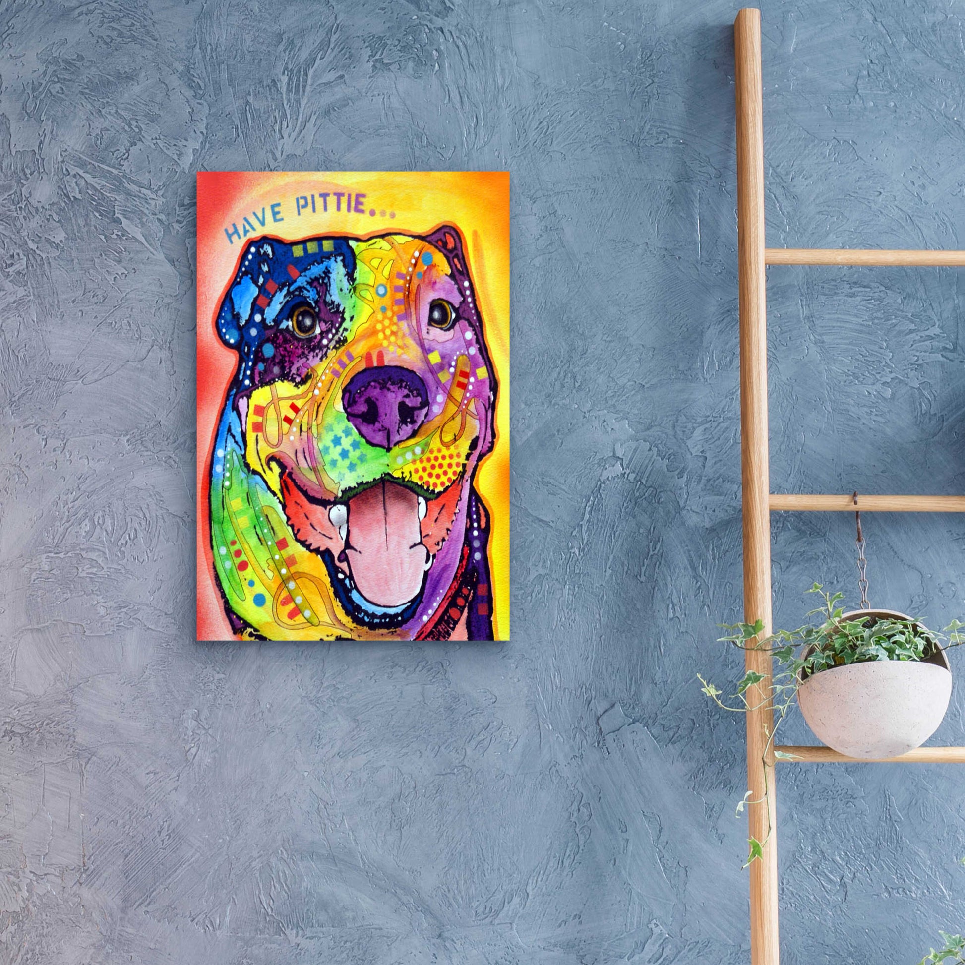 Epic Art 'Have Pittie' by Dean Russo, Acrylic Glass Wall Art,16x24