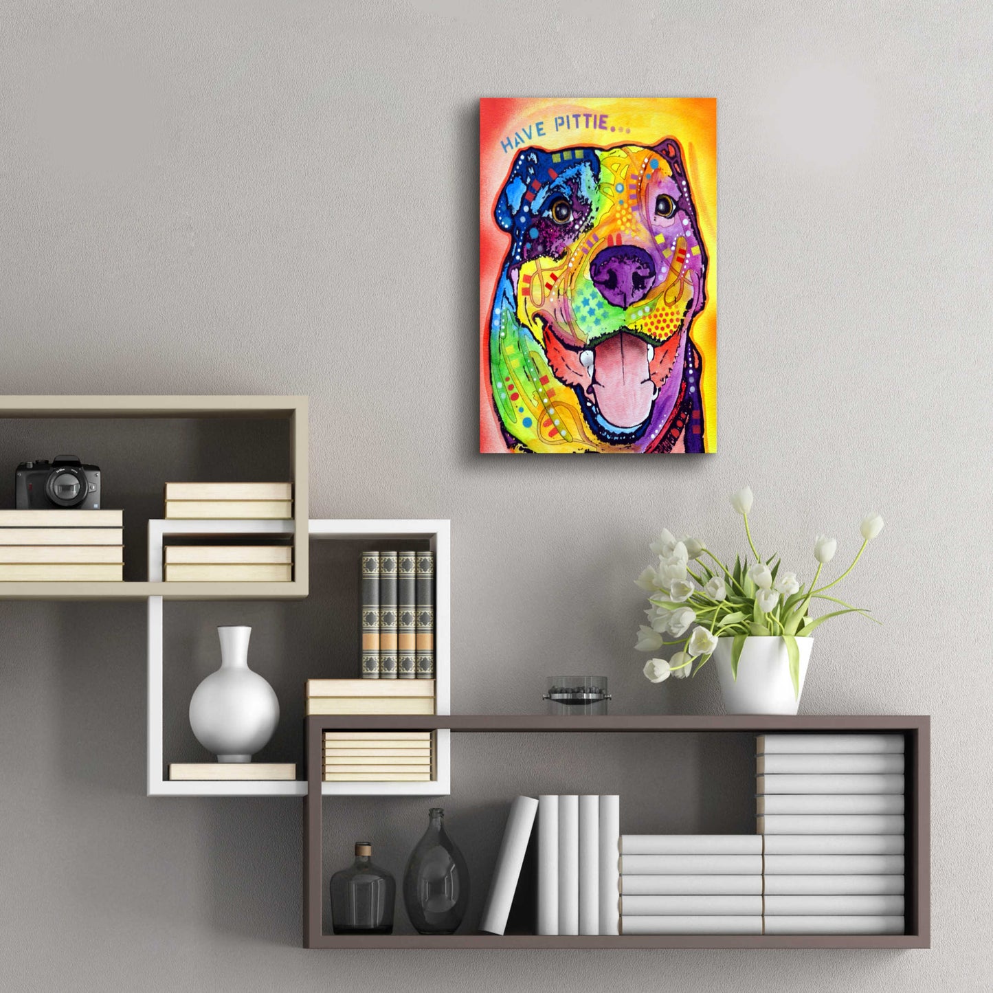 Epic Art 'Have Pittie' by Dean Russo, Acrylic Glass Wall Art,16x24