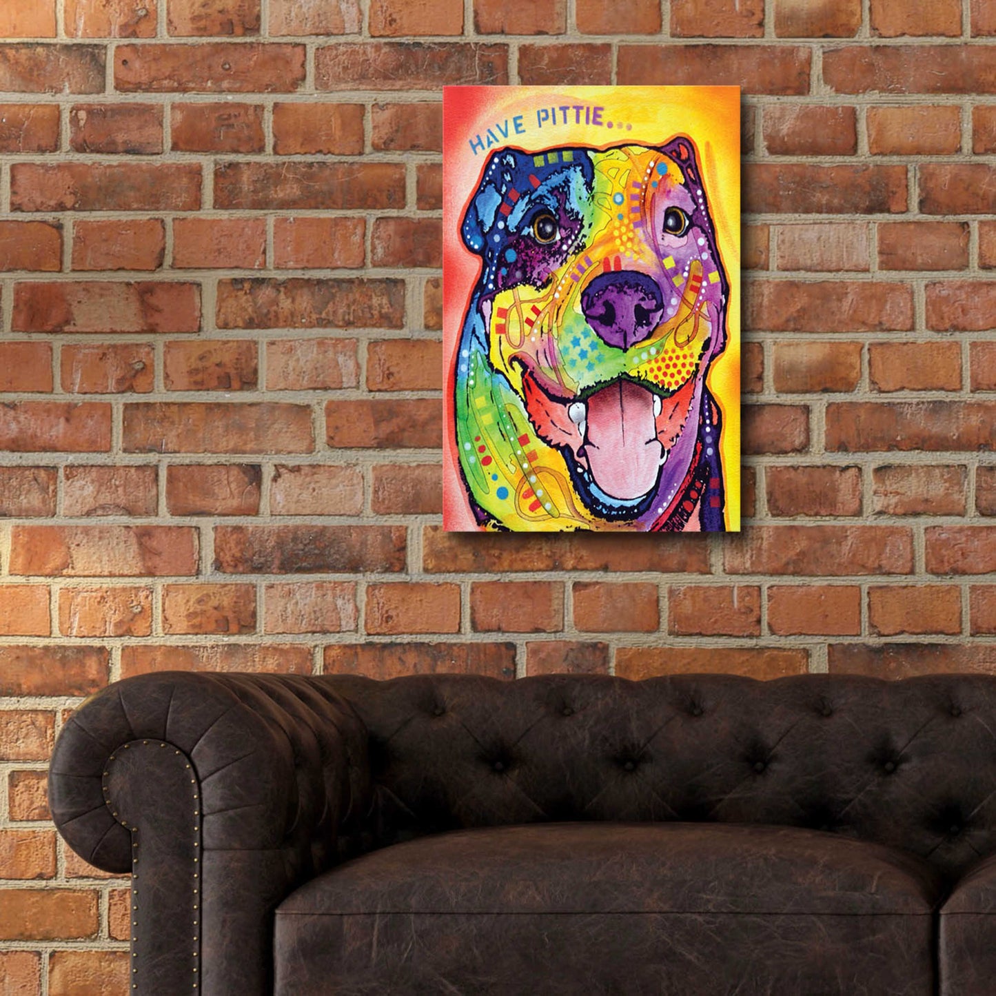 Epic Art 'Have Pittie' by Dean Russo, Acrylic Glass Wall Art,16x24