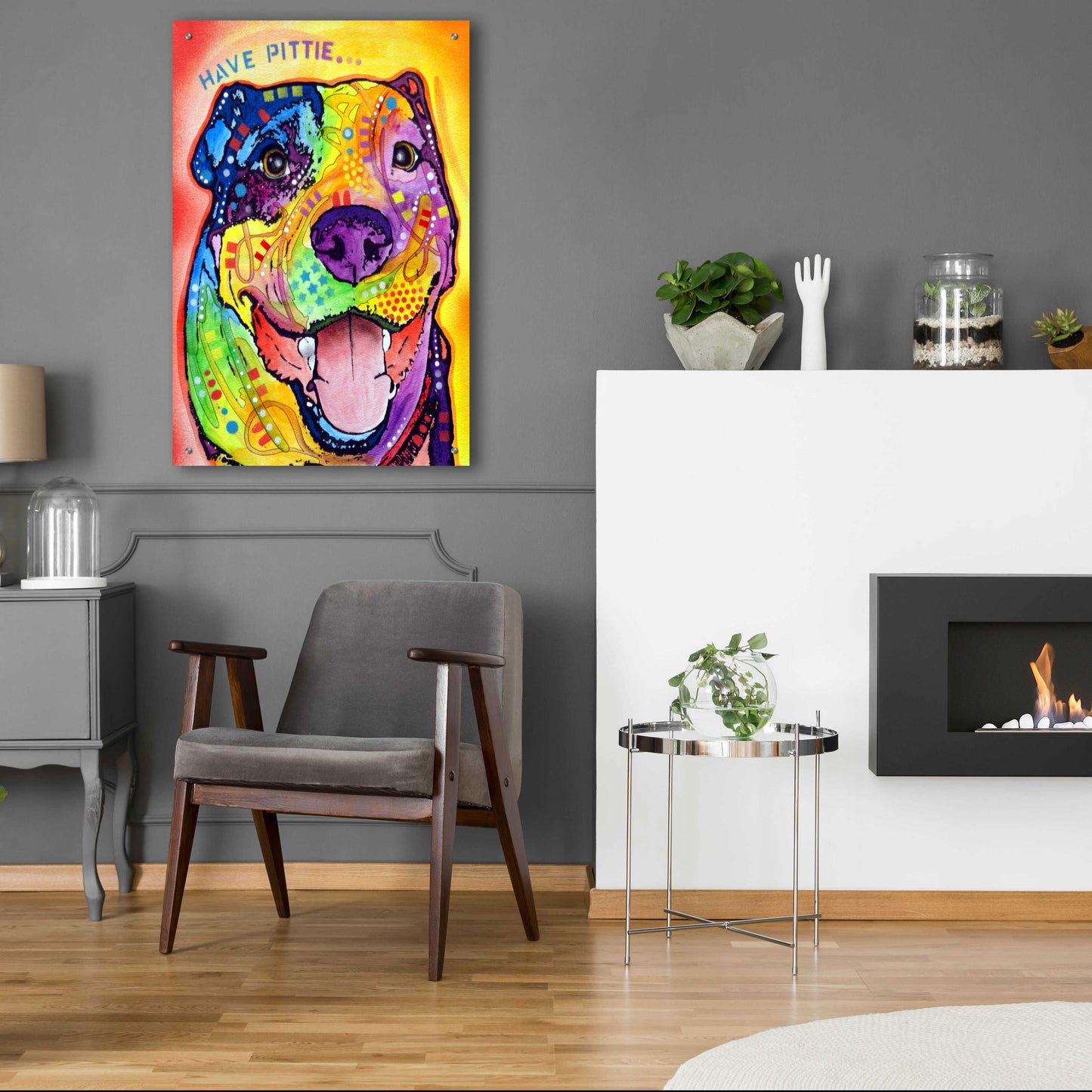 Epic Art 'Have Pittie' by Dean Russo, Acrylic Glass Wall Art,24x36