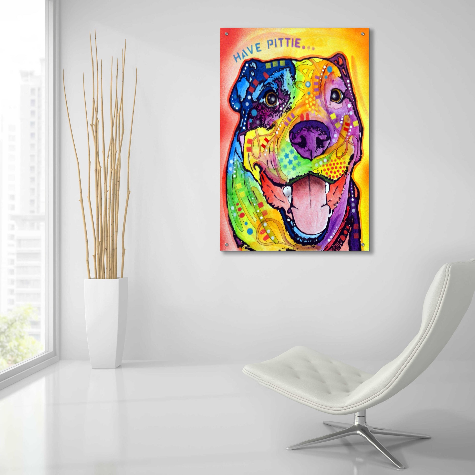 Epic Art 'Have Pittie' by Dean Russo, Acrylic Glass Wall Art,24x36