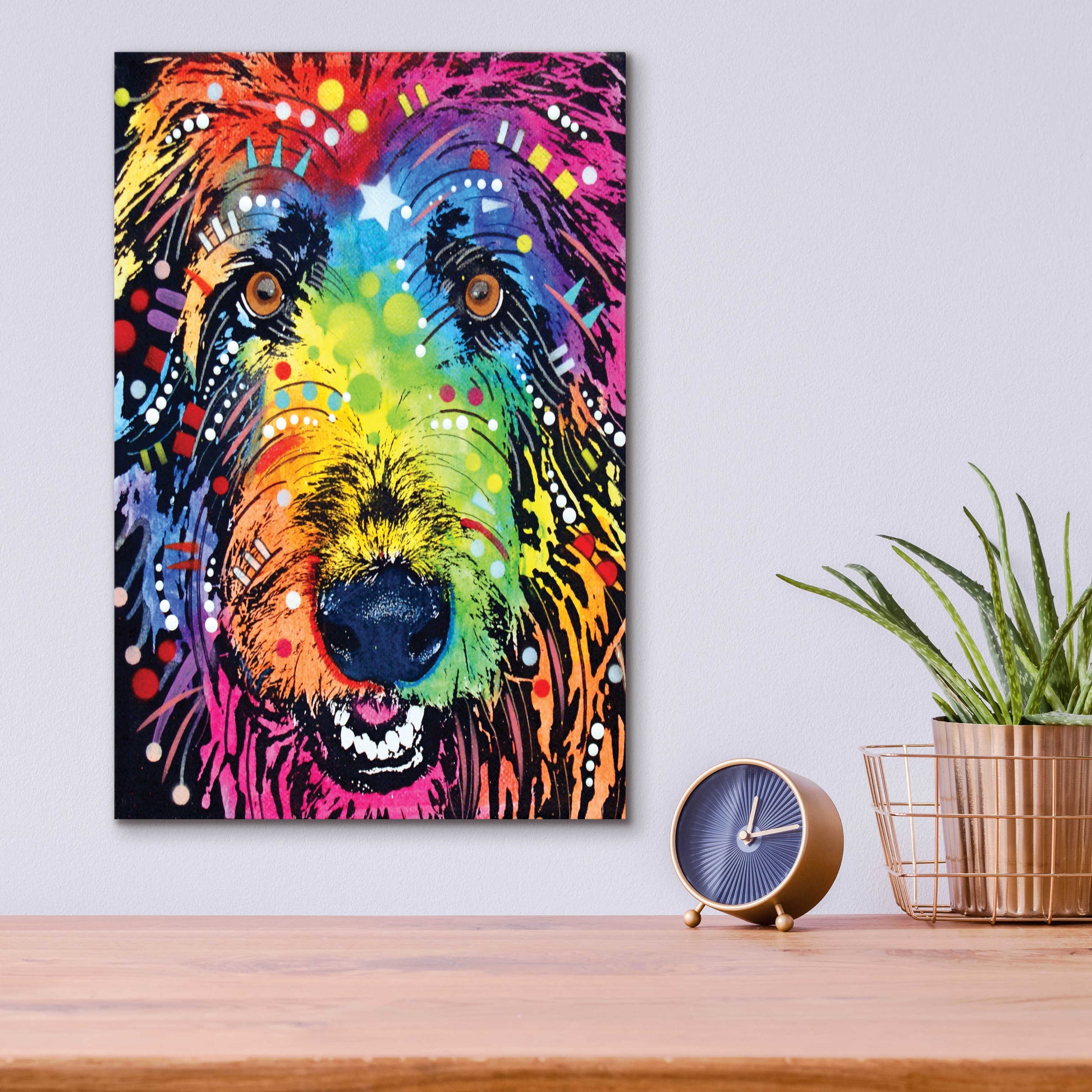 Epic Art 'Irish Wolfhound' by Dean Russo, Acrylic Glass Wall Art,12x16