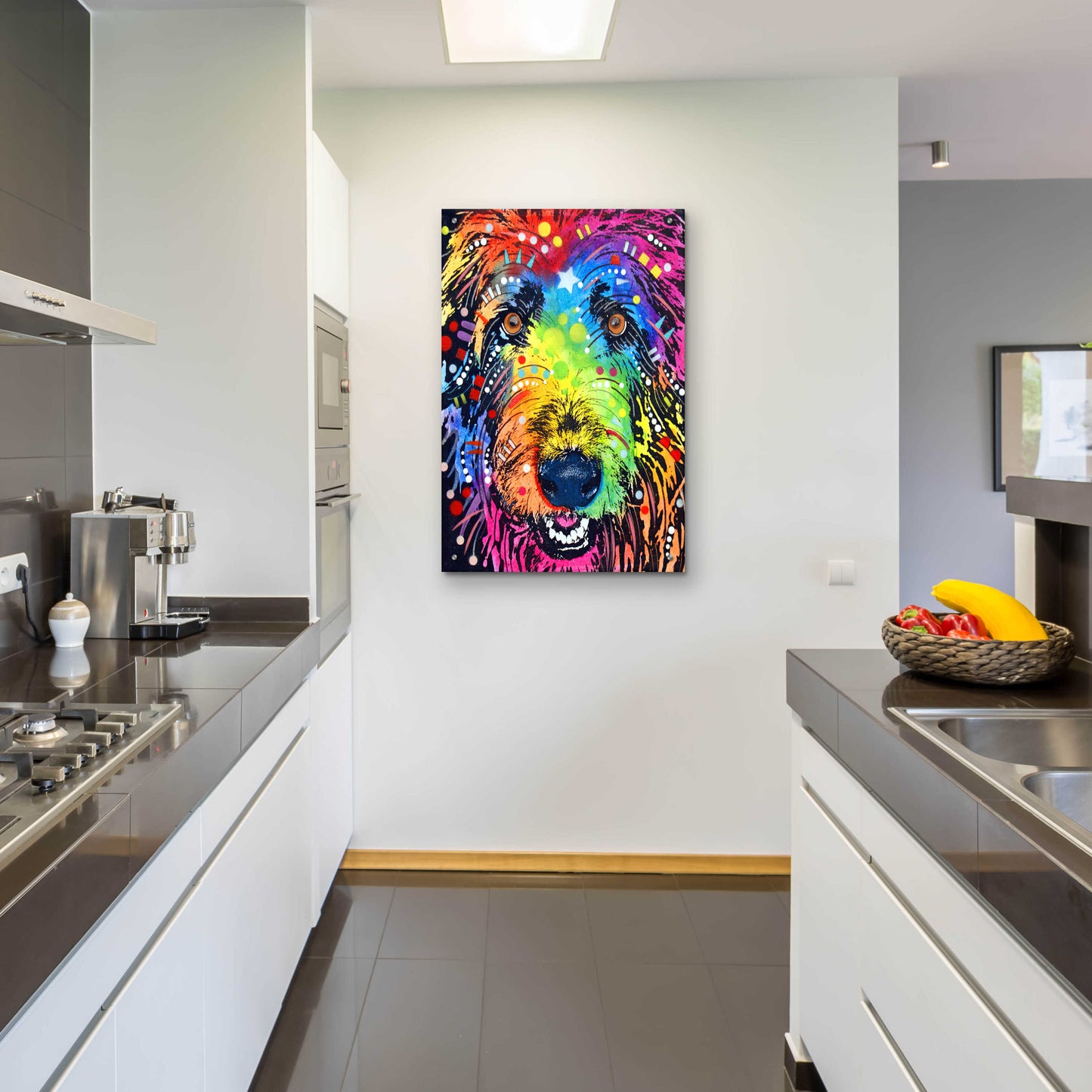 Epic Art 'Irish Wolfhound' by Dean Russo, Acrylic Glass Wall Art,24x36