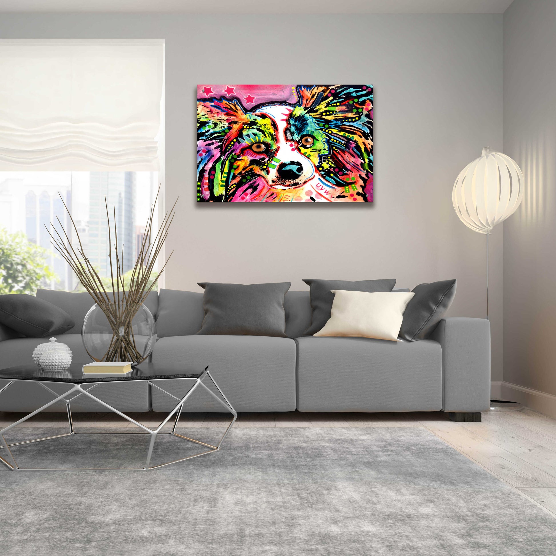 Epic Art 'Papillon 9149' by Dean Russo, Acrylic Glass Wall Art,36x24