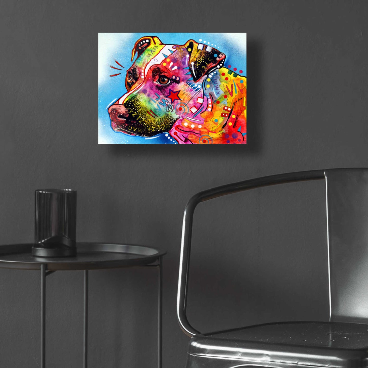 Epic Art 'Pit Bull 1059' by Dean Russo, Acrylic Glass Wall Art,16x12