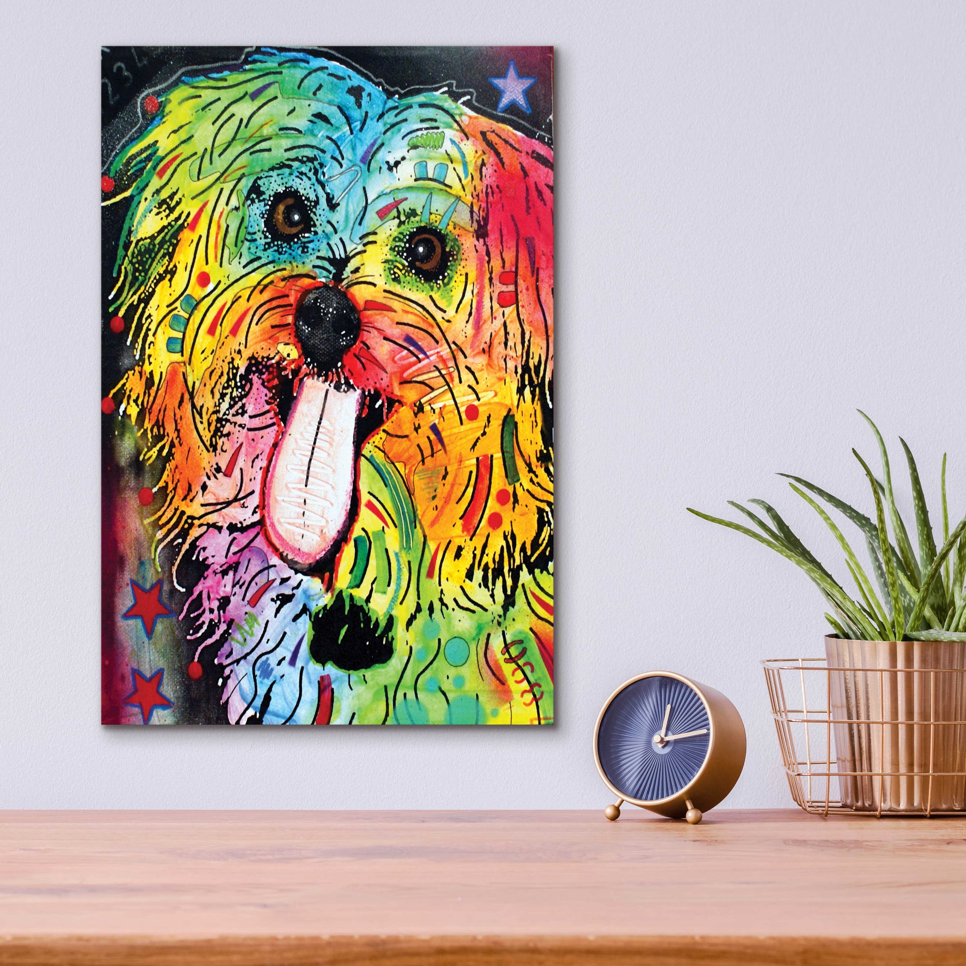 Epic Art 'Shih Tzu' by Dean Russo, Acrylic Glass Wall Art,12x16