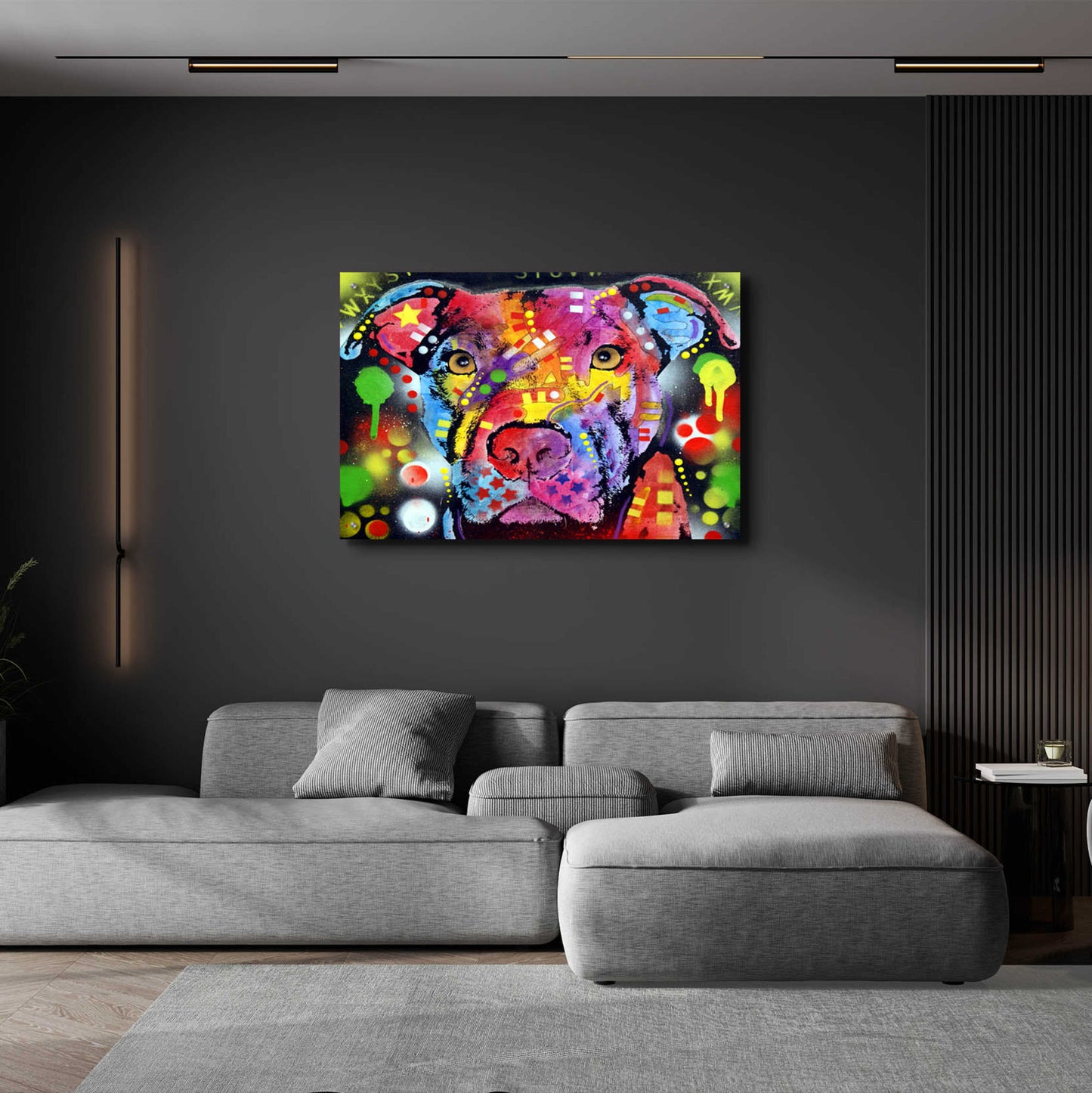 Epic Art 'The Brooklyn Pit Bull' by Dean Russo, Acrylic Glass Wall Art,36x24