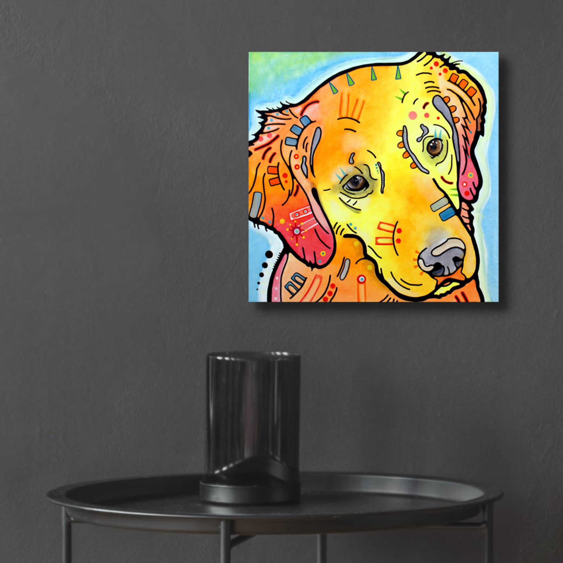 Epic Art 'The Golden(Ish) Retriever' by Dean Russo, Acrylic Glass Wall Art,12x12