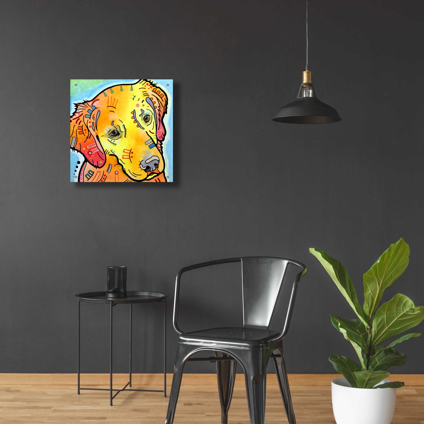 Epic Art 'The Golden(Ish) Retriever' by Dean Russo, Acrylic Glass Wall Art,24x24