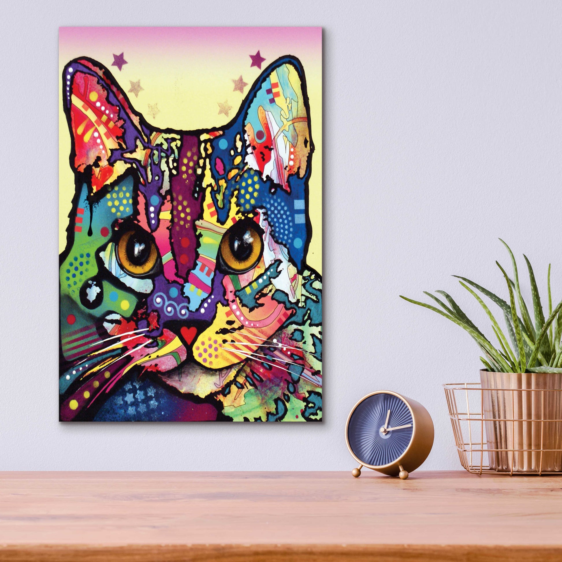 Epic Art 'Maya Cat' by Dean Russo, Acrylic Glass Wall Art,12x16