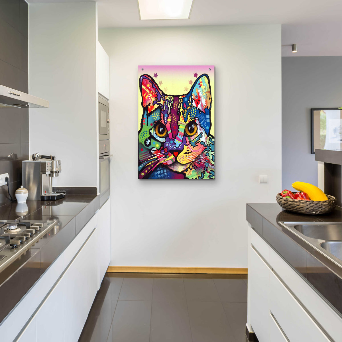 Epic Art 'Maya Cat' by Dean Russo, Acrylic Glass Wall Art,24x36