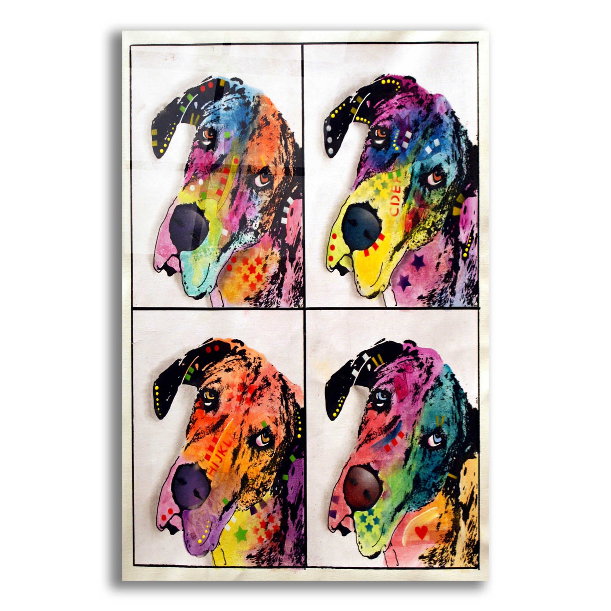 Epic Art '4 Danes' by Dean Russo, Acrylic Glass Wall Art,12x16