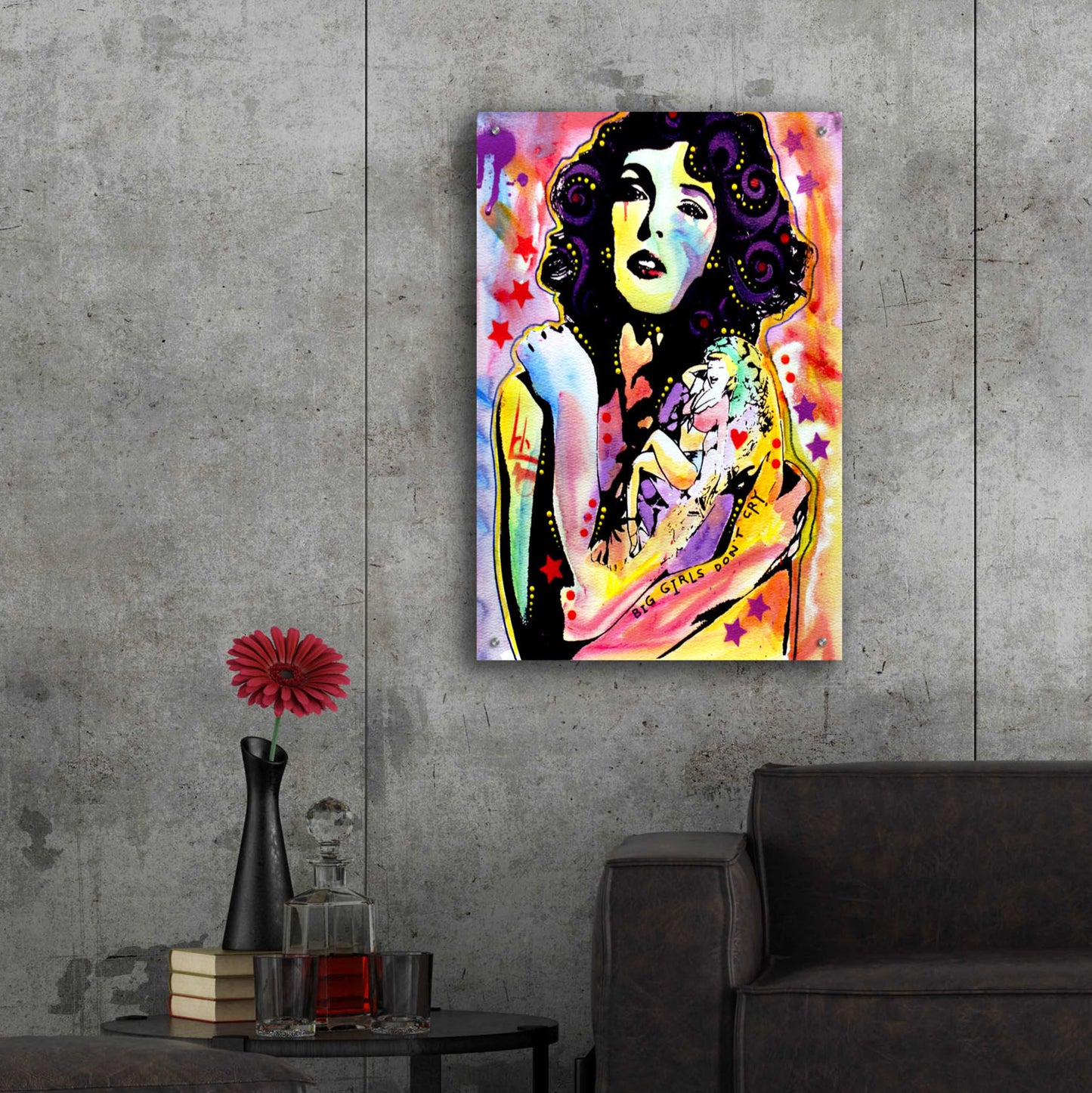 Epic Art 'Big Girls Don't Cry' by Dean Russo, Acrylic Glass Wall Art,24x36