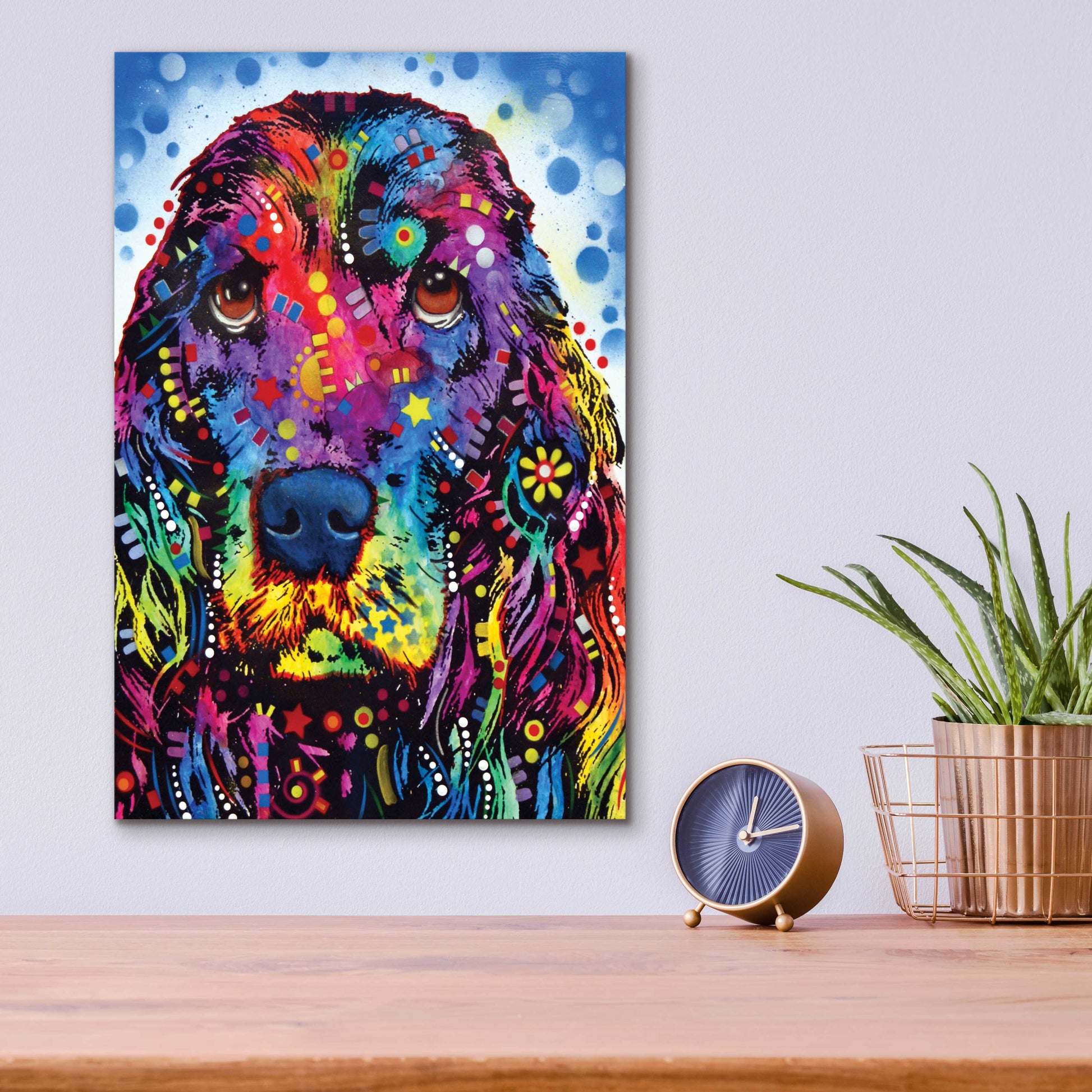 Epic Art 'Cocker Spaniel 2' by Dean Russo, Acrylic Glass Wall Art,12x16