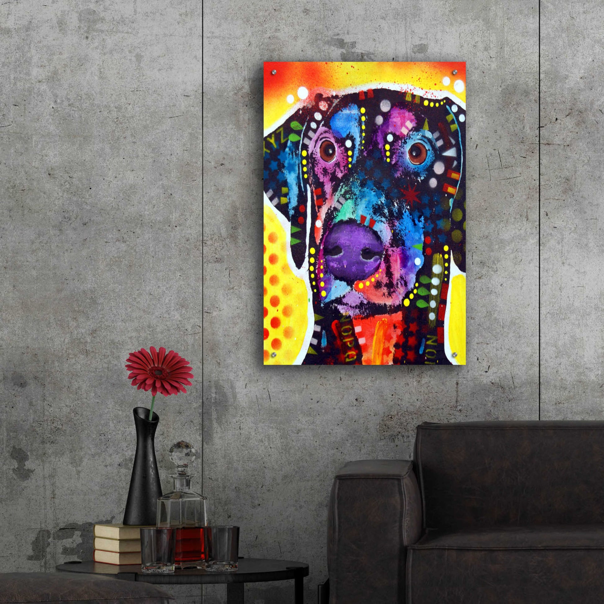 Epic Art 'Dobie' by Dean Russo, Acrylic Glass Wall Art,24x36