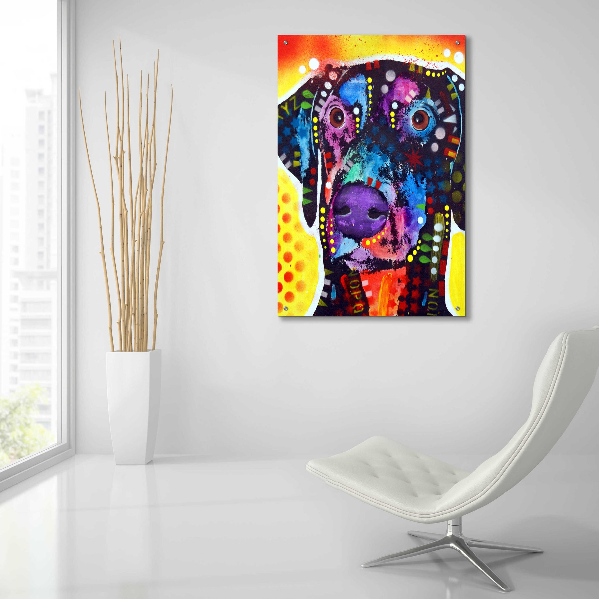 Epic Art 'Dobie' by Dean Russo, Acrylic Glass Wall Art,24x36