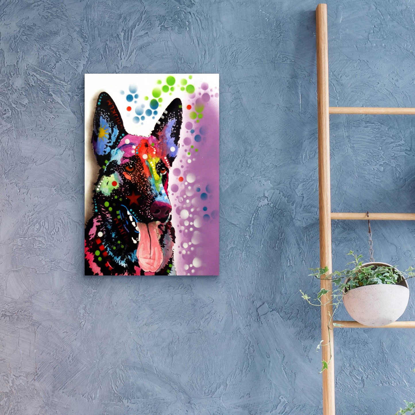 Epic Art 'German Shepherd 2' by Dean Russo, Acrylic Glass Wall Art,16x24