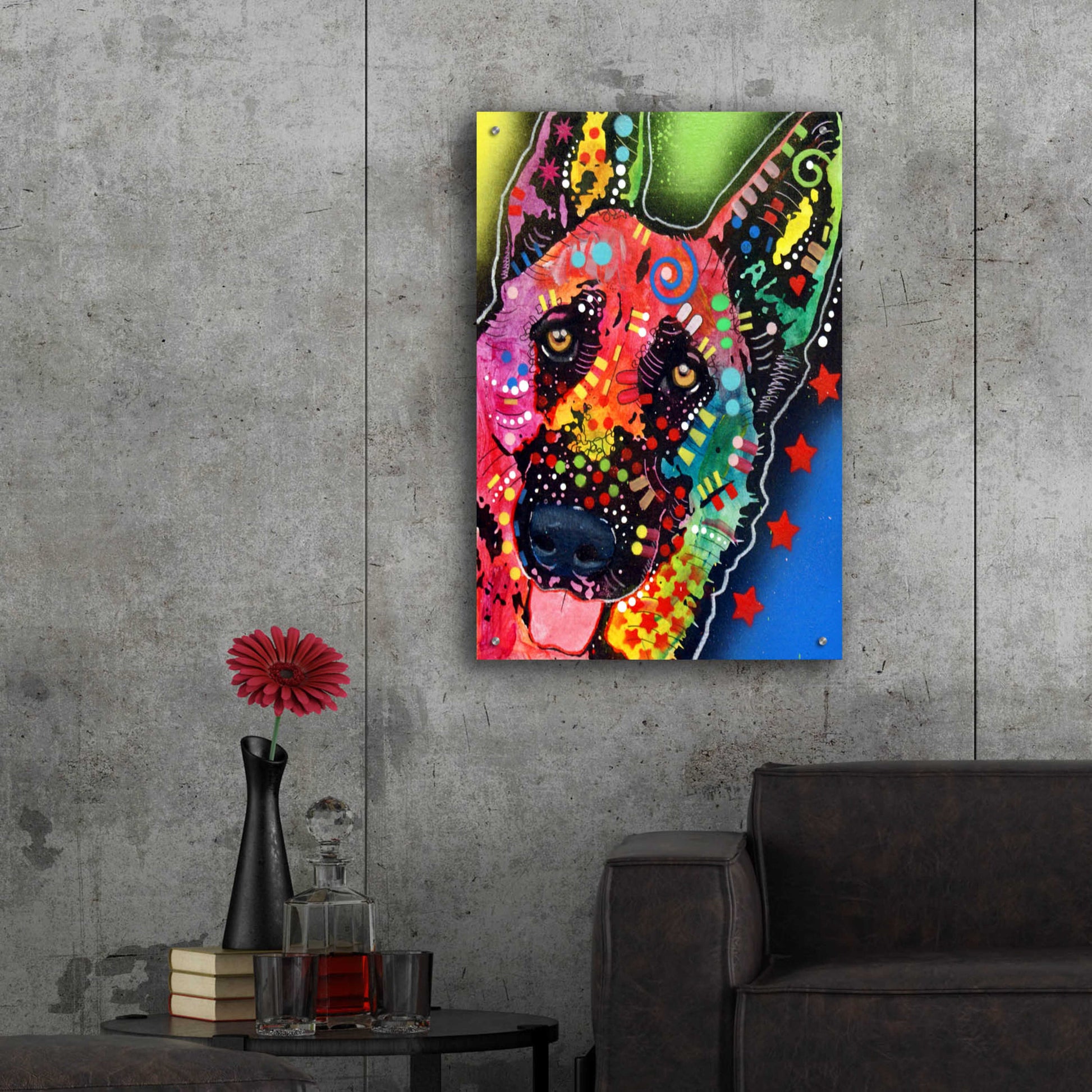 Epic Art 'Jackson' by Dean Russo, Acrylic Glass Wall Art,24x36