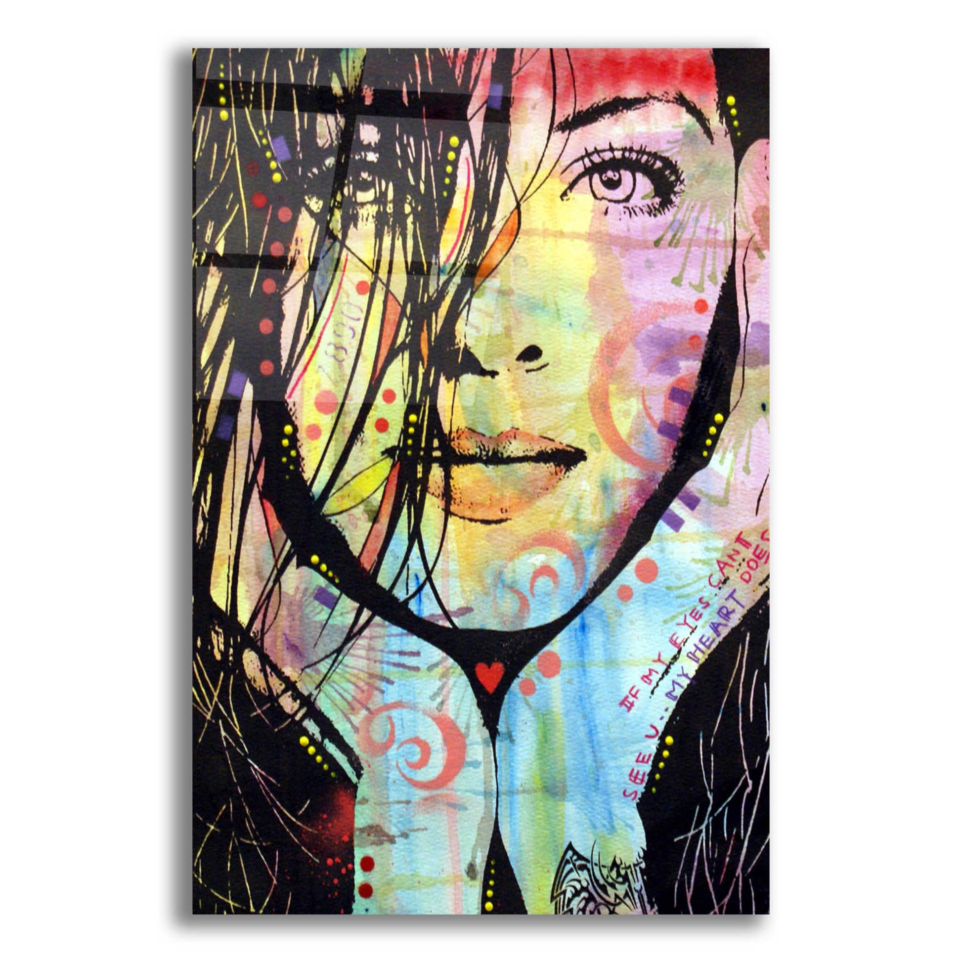 Epic Art 'My Eyes Cant See U' by Dean Russo, Acrylic Glass Wall Art,12x16