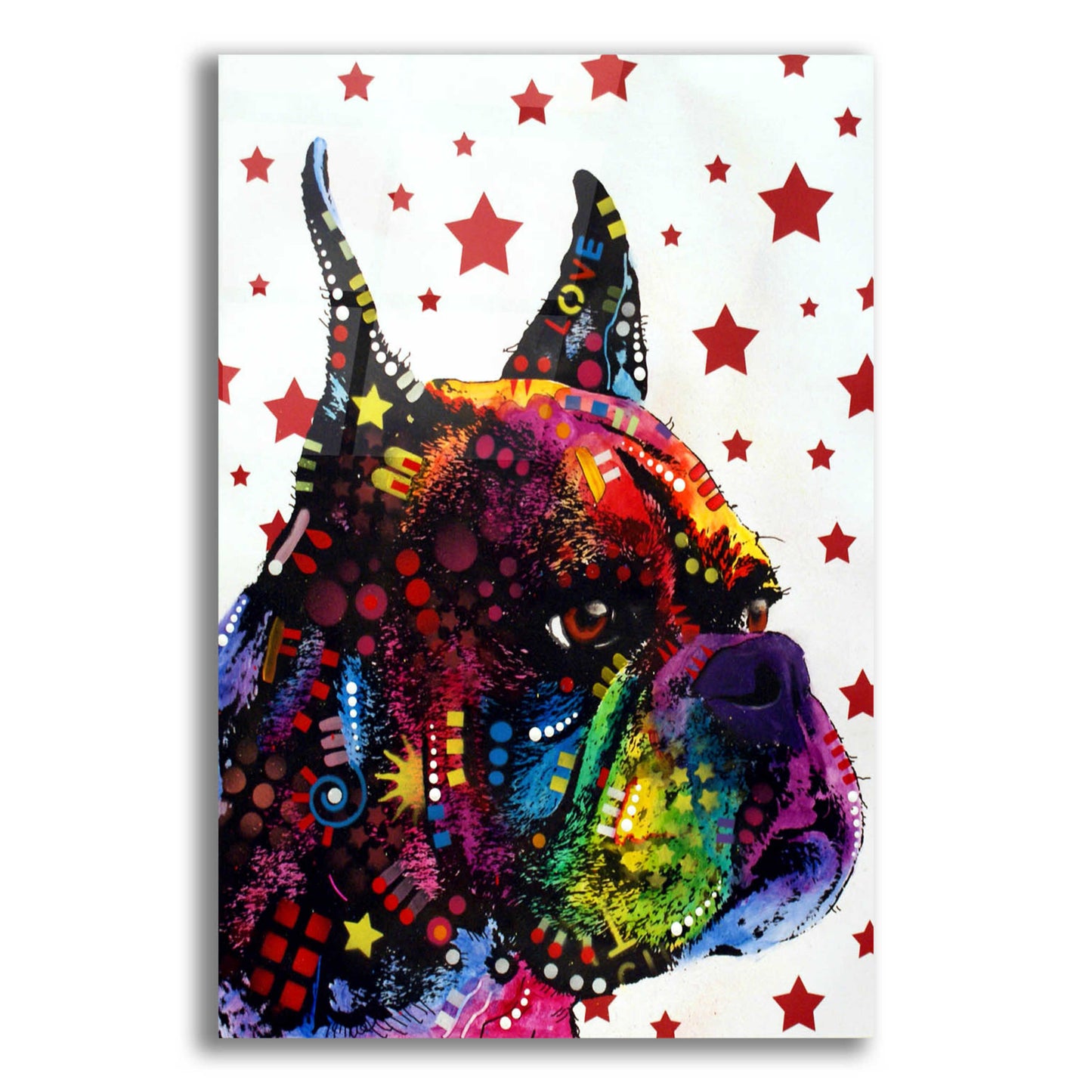 Epic Art 'Profile Boxer 2' by Dean Russo, Acrylic Glass Wall Art