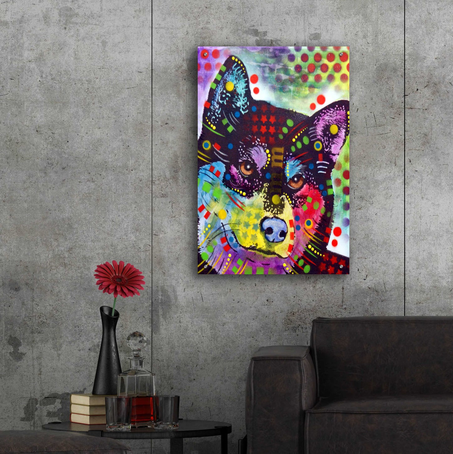 Epic Art 'Shiba Inu' by Dean Russo, Acrylic Glass Wall Art,24x36