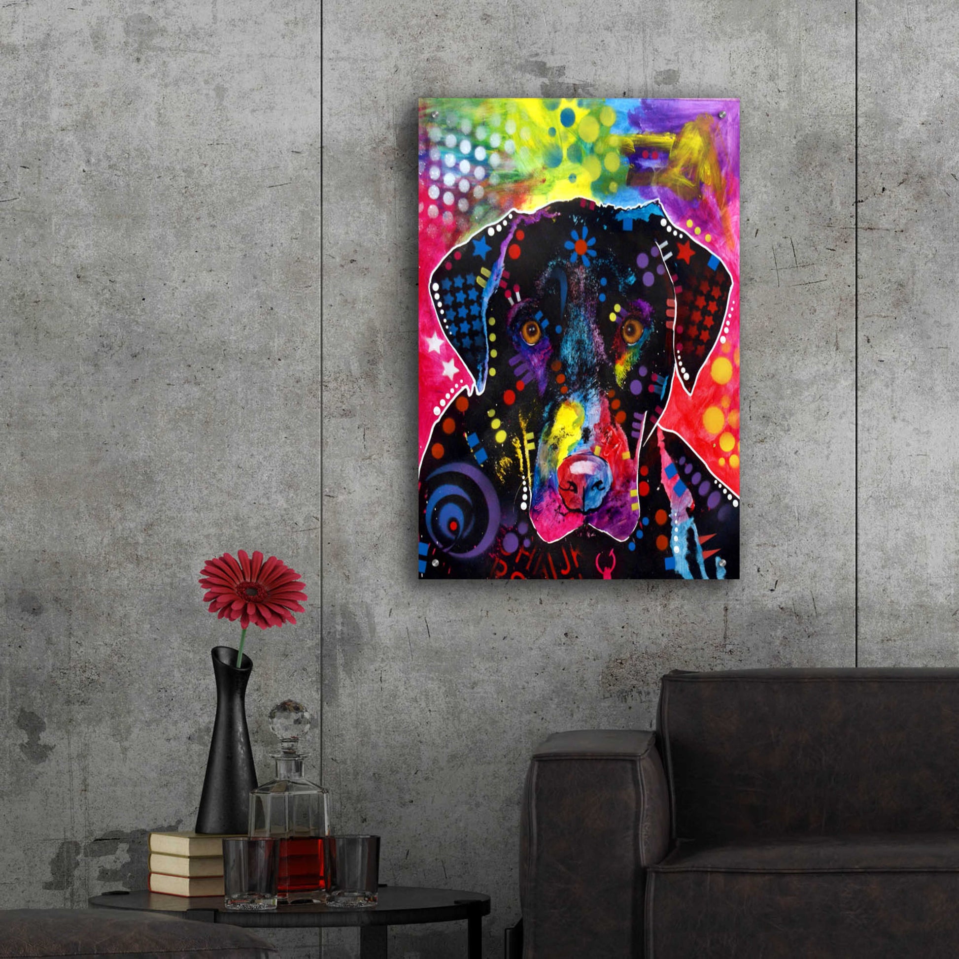 Epic Art 'The Labrador' by Dean Russo, Acrylic Glass Wall Art,24x36