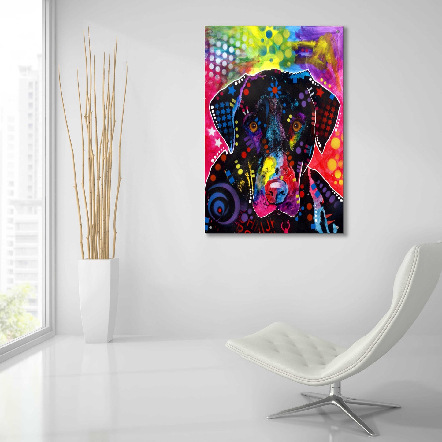 Epic Art 'The Labrador' by Dean Russo, Acrylic Glass Wall Art,24x36