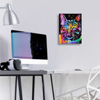 Epic Art 'Thoughtful Cat' by Dean Russo, Acrylic Glass Wall Art,12x16