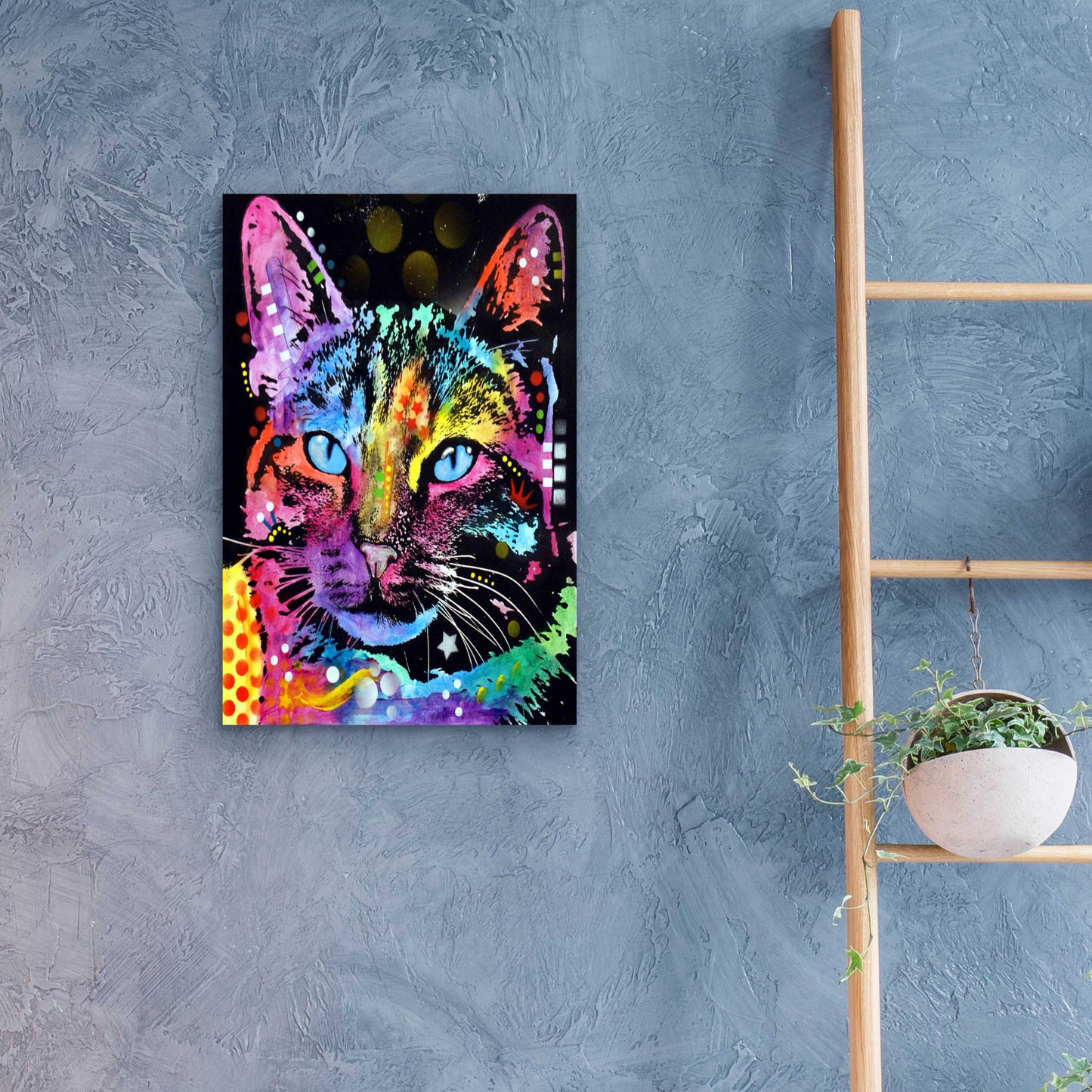 Epic Art 'Thoughtful Cat' by Dean Russo, Acrylic Glass Wall Art,16x24