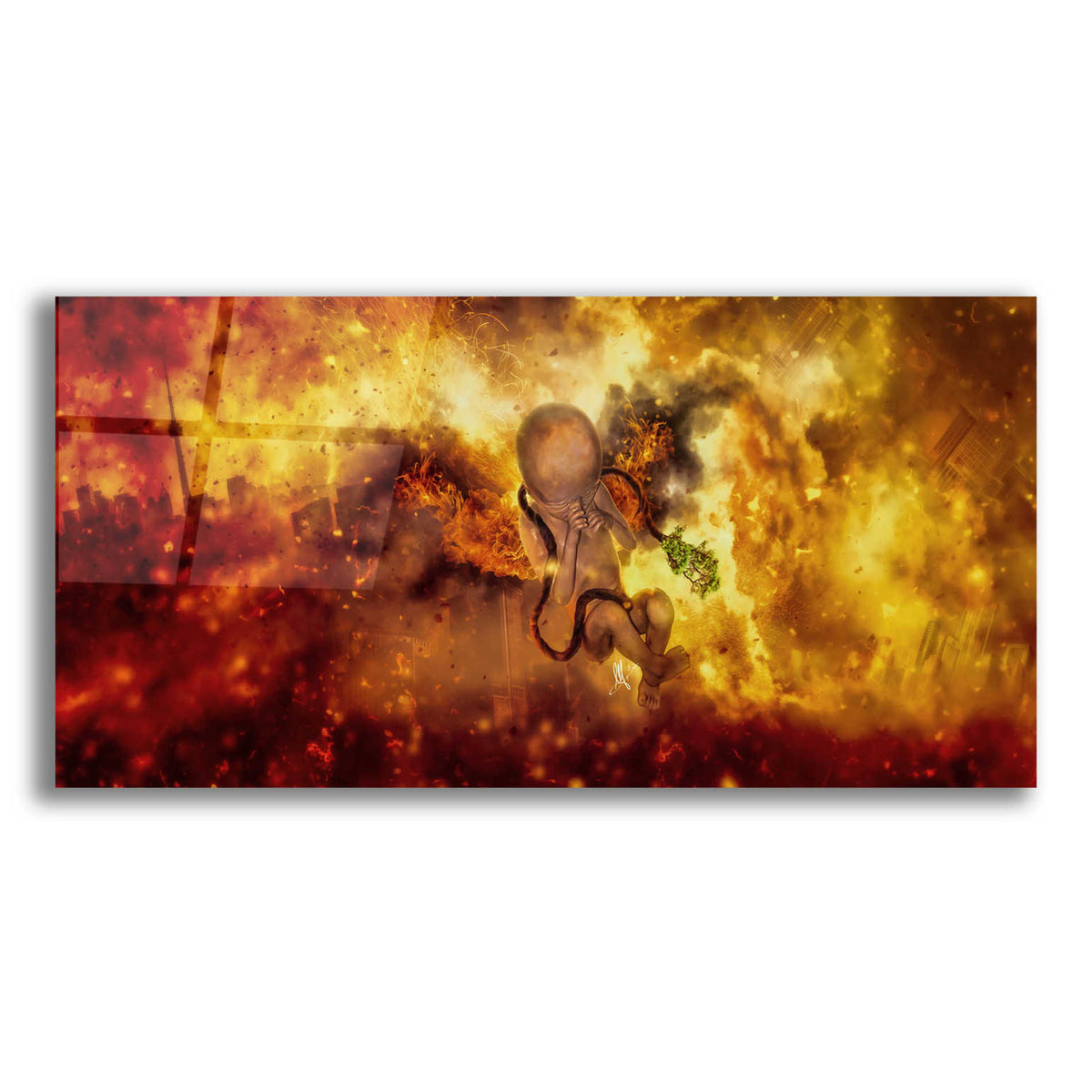 Epic Art 'Phoenix Newborn' by Mario Sanchez Nevado, Acrylic Glass Wall Art