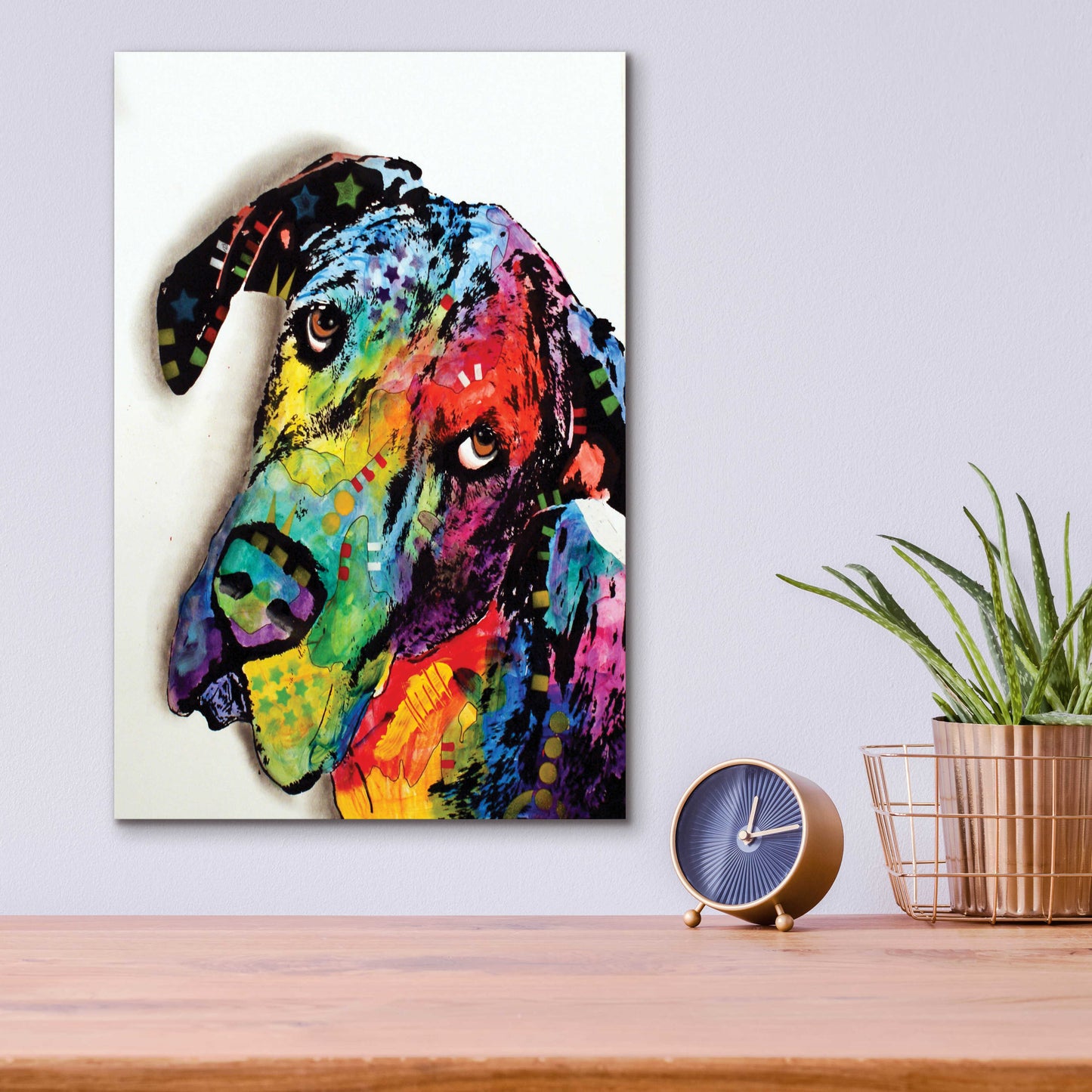 Epic Art 'Tilted Dane' by Dean Russo, Acrylic Glass Wall Art,12x16