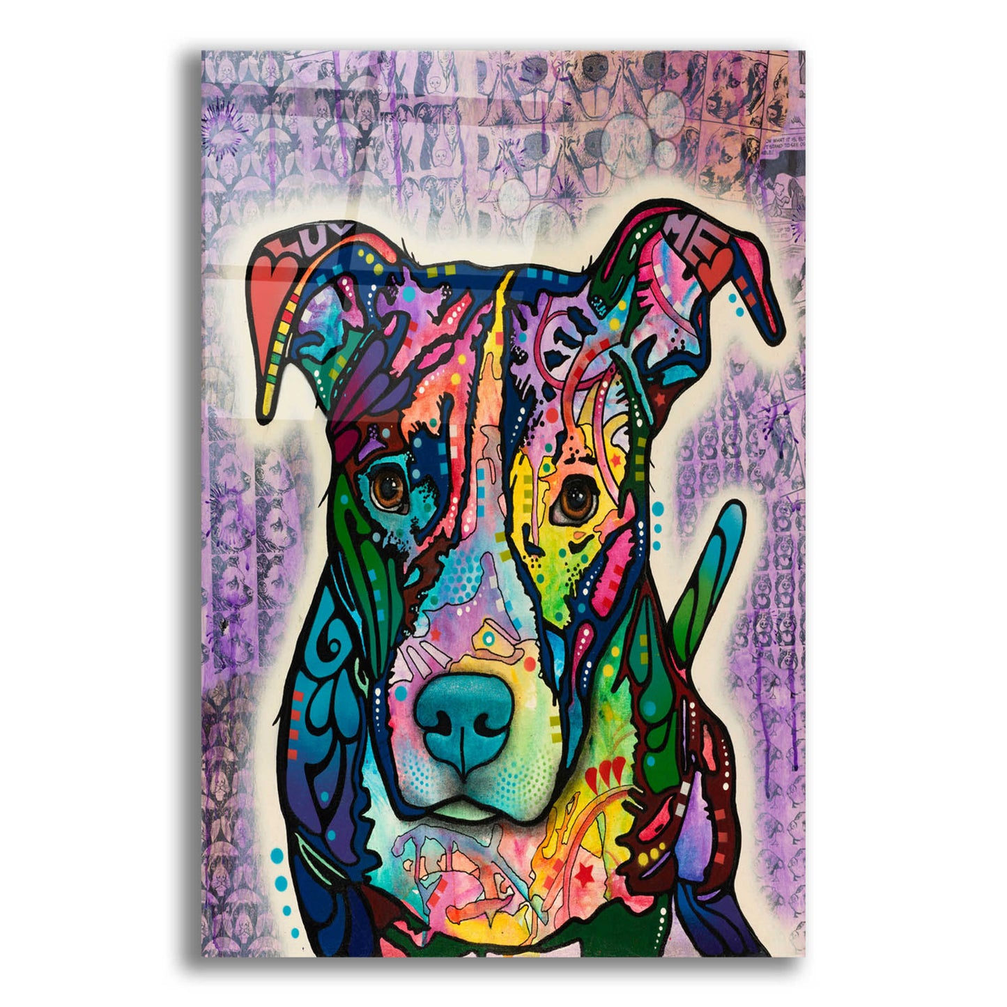 Epic Art 'Luv Me' by Dean Russo, Acrylic Glass Wall Art,12x16