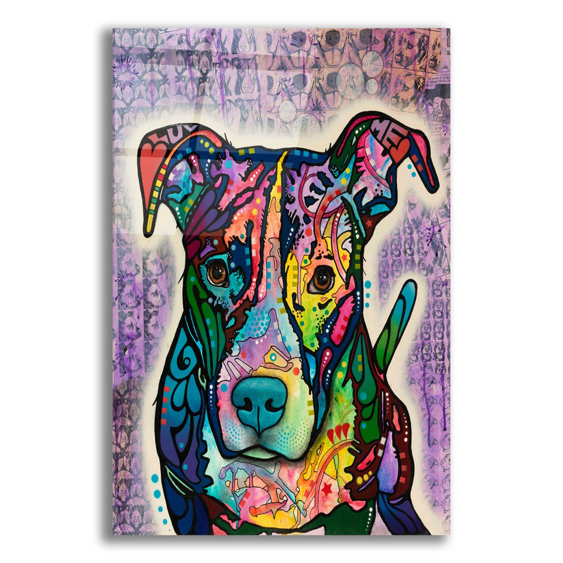 Epic Art 'Luv Me' by Dean Russo, Acrylic Glass Wall Art,12x16