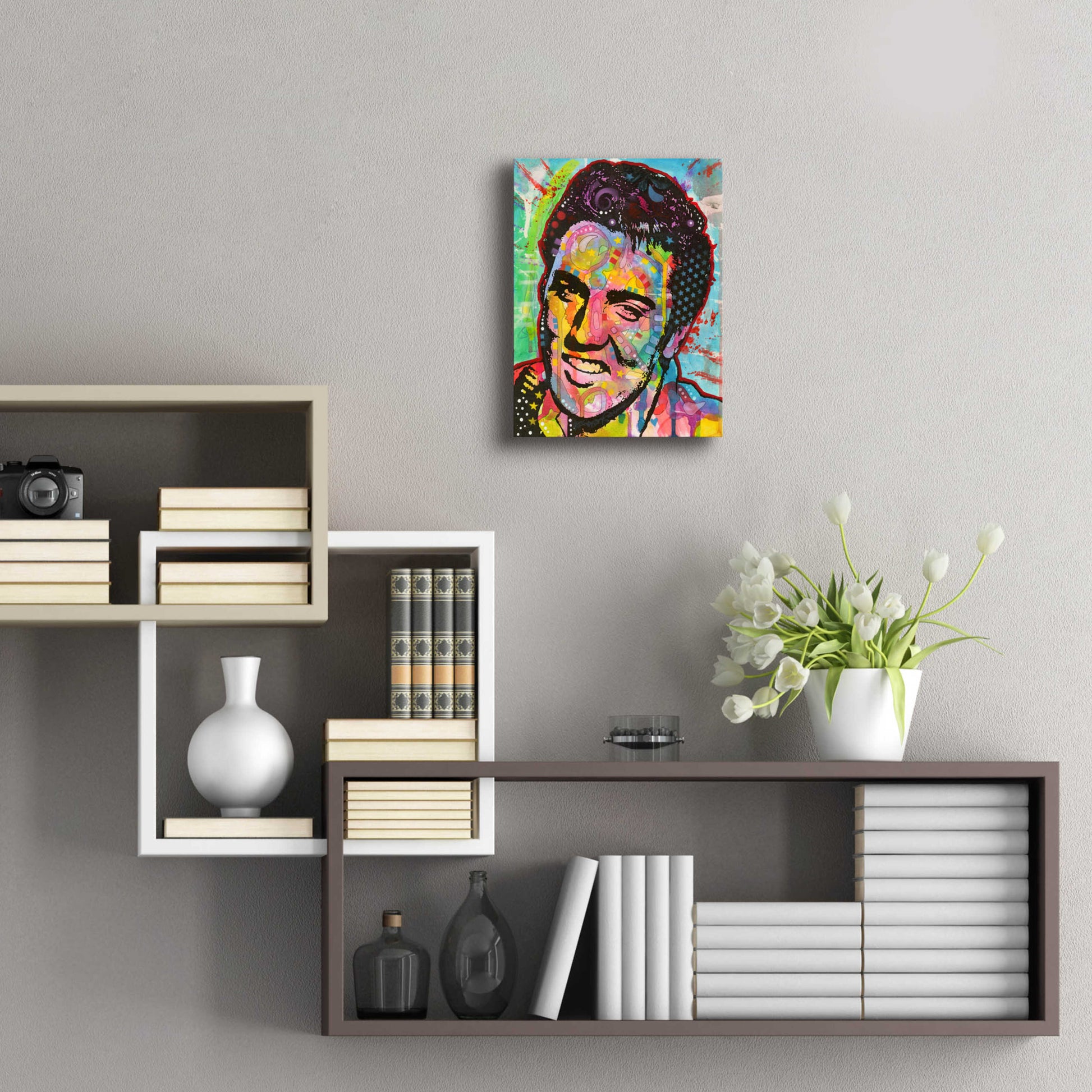 Epic Art 'Elvis' by Dean Russo, Acrylic Glass Wall Art,12x16