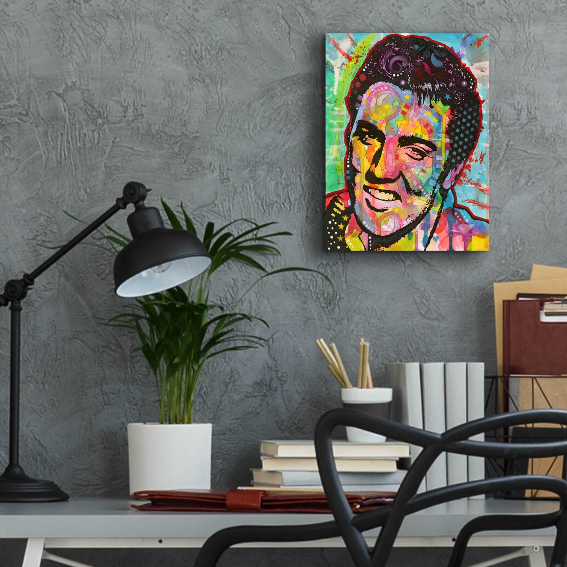 Epic Art 'Elvis' by Dean Russo, Acrylic Glass Wall Art,12x16